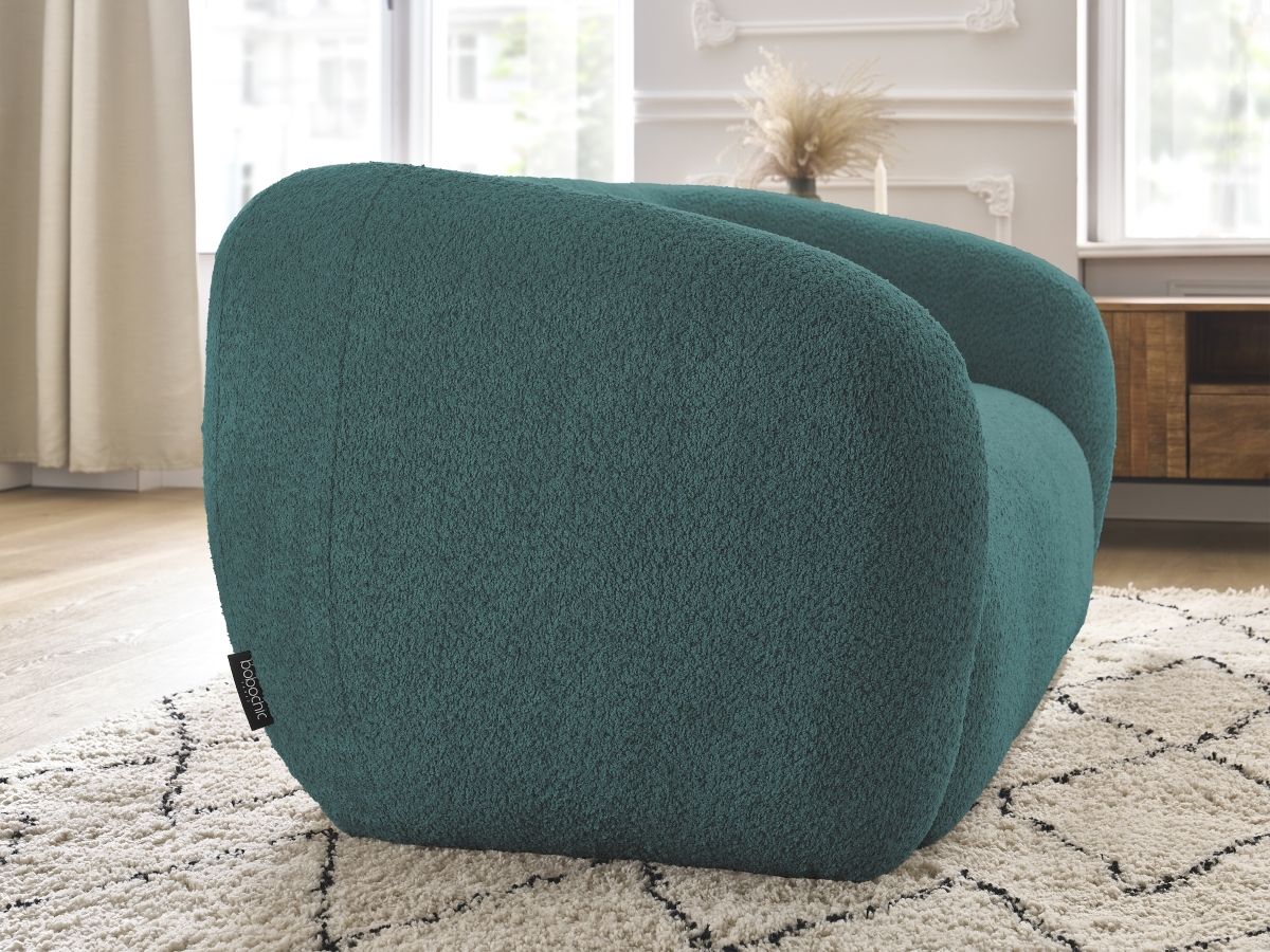Bobochic Celine Sofa 2-Sitzer Bouclé-Stoff Hellblau