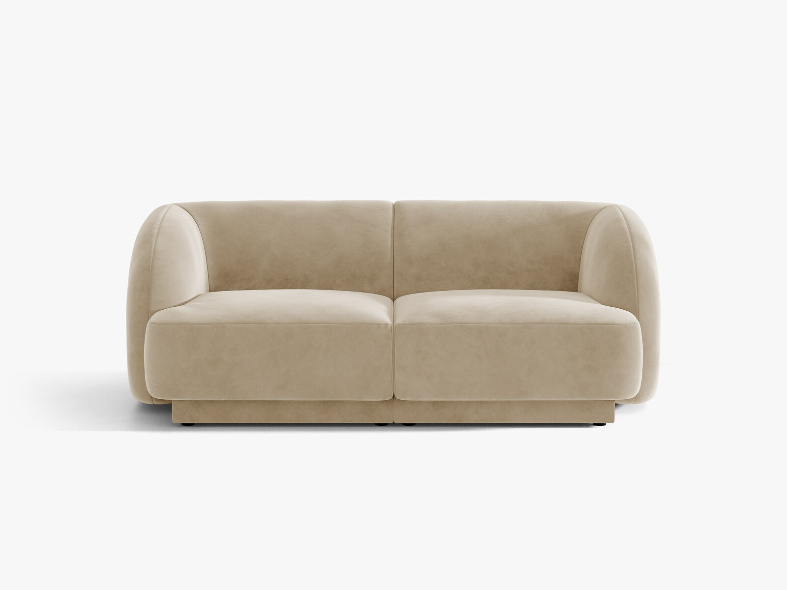 Micadoni Sofa Miley 2-Sitzer Samt Venus Beige