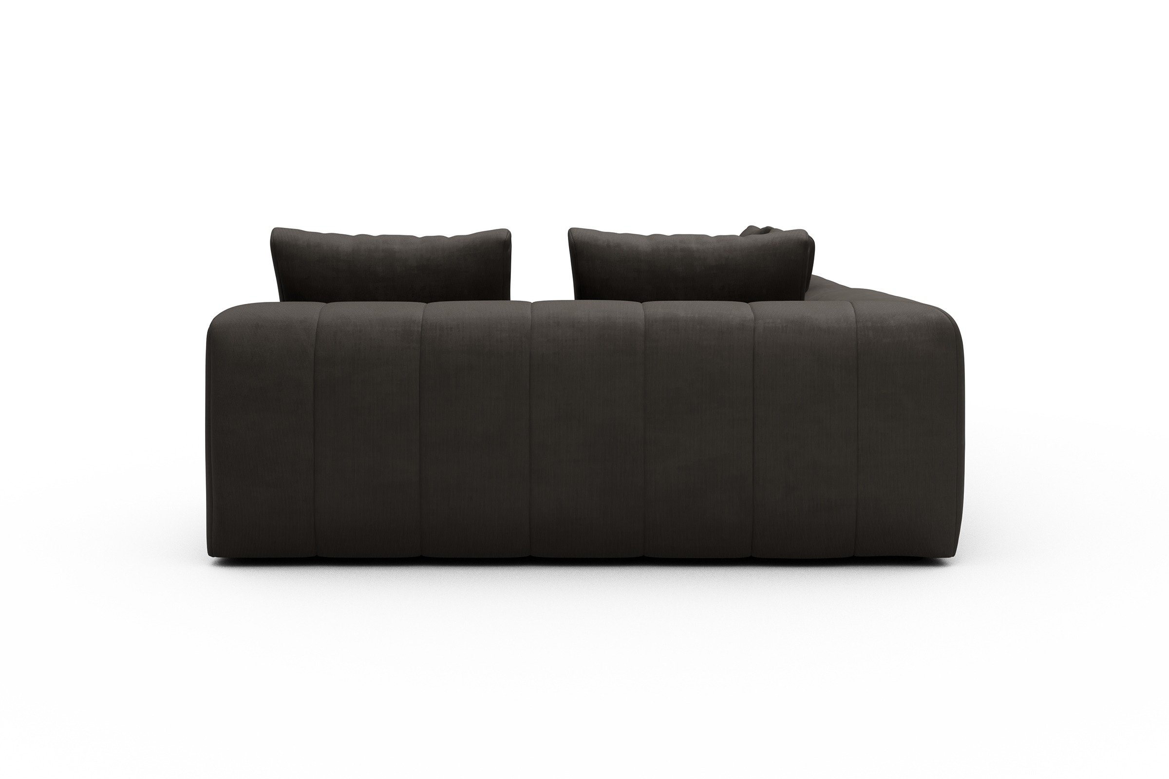 Ecksofa Hugo 2x 2,5-Sitzer Armlehne links Cordufine-Taupe
