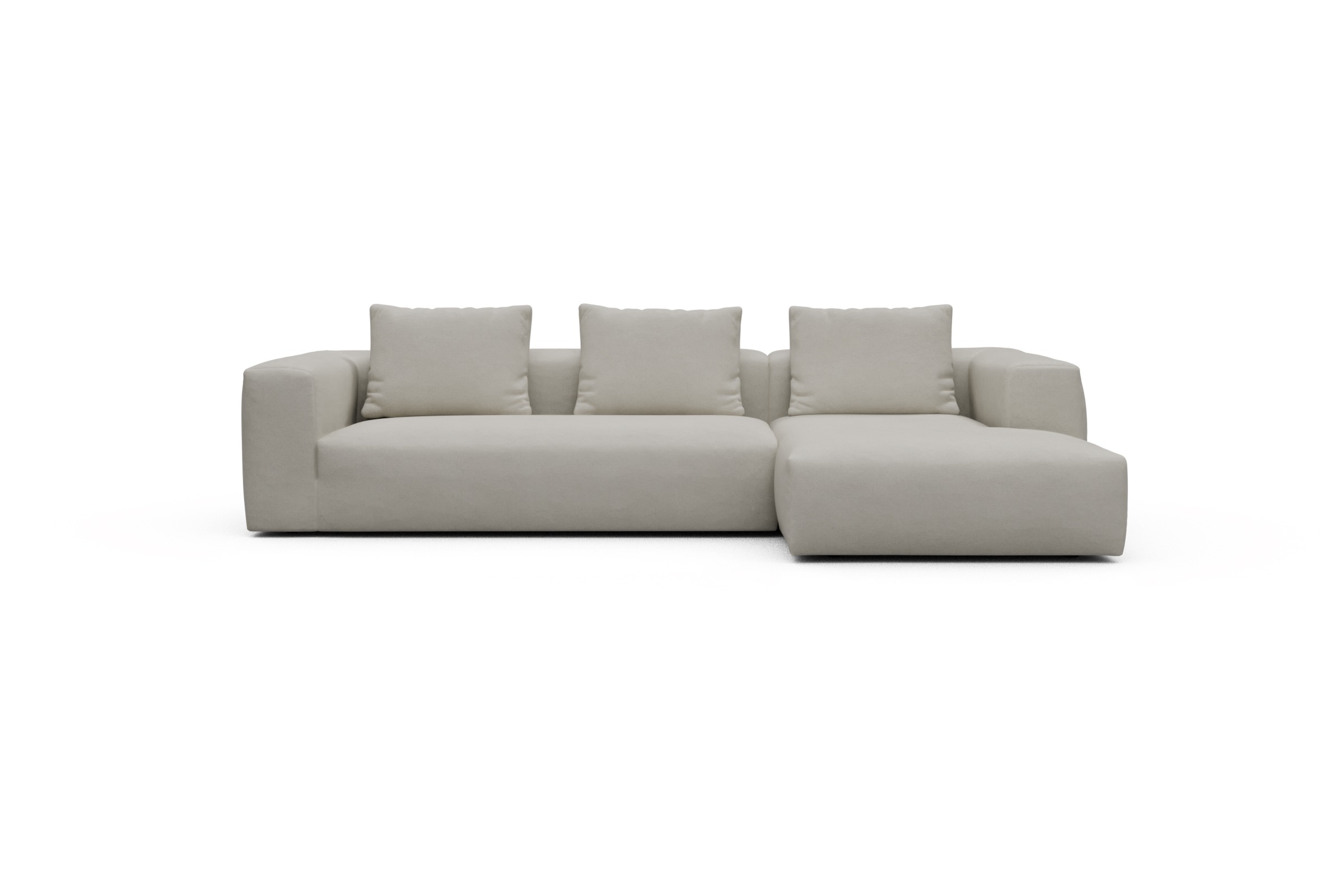 Skandi Home Ecksofa Fred Chaiselongue rechts mit 2,5-Sitzer Denari-Clean-Beige moebelfaktor