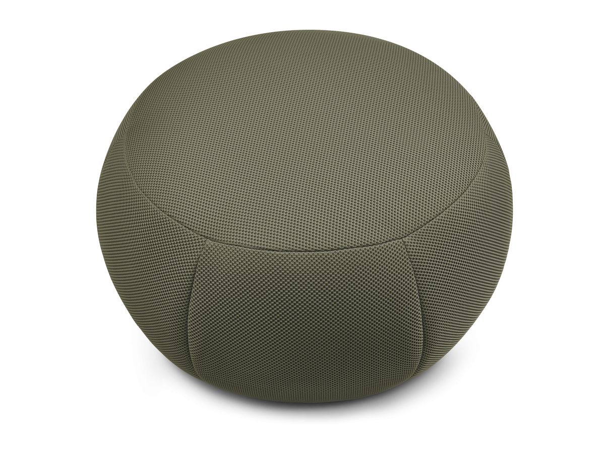 Bobochic Hayden Pouf, rund Mesh-Stoff Grün, 76 cm