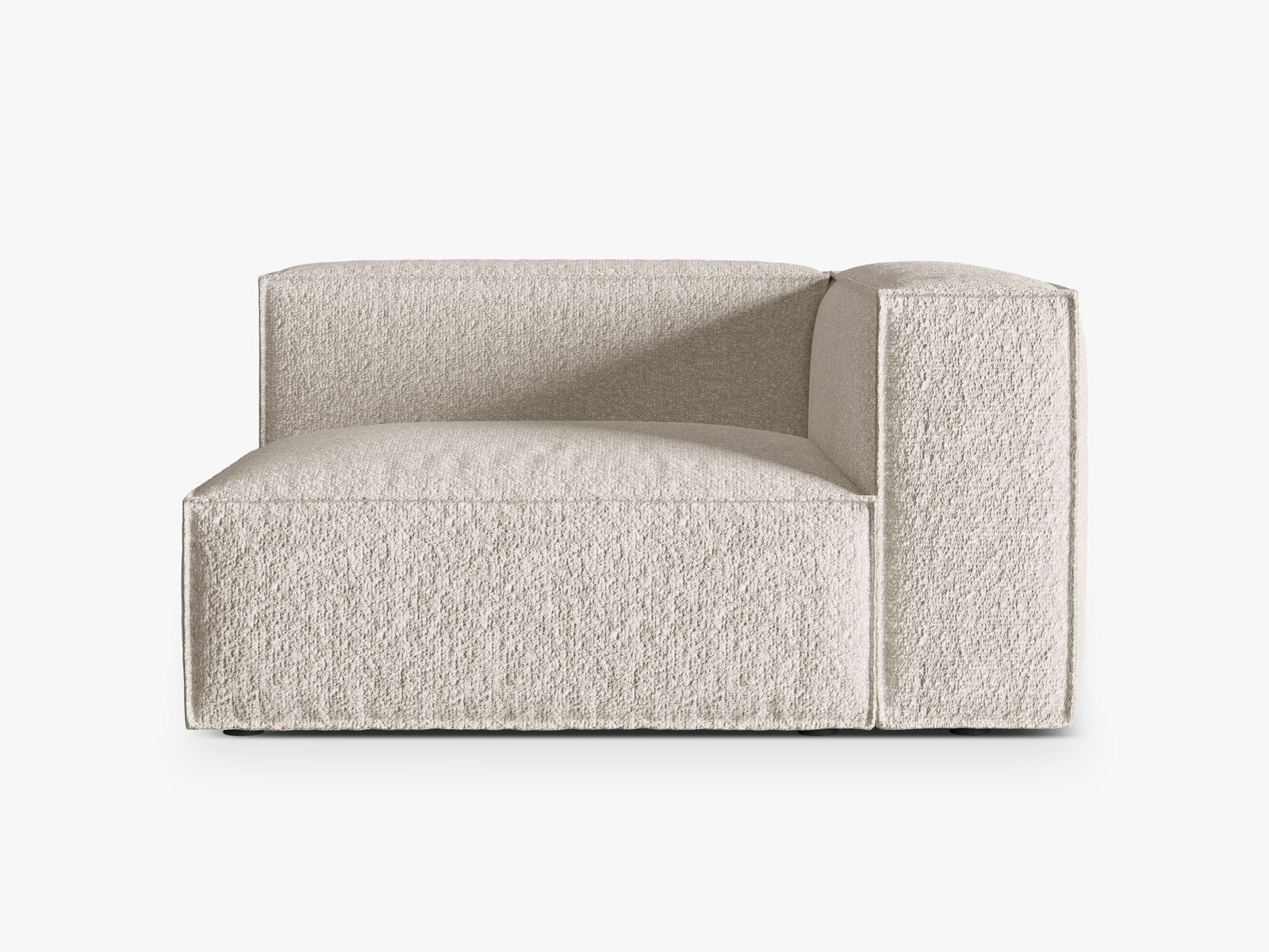Micadoni Eckmodul Nuria 2-Sitzer Rechts Boucle Beige