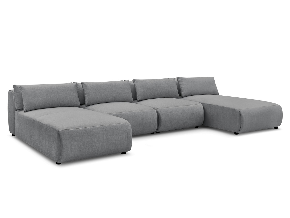 Bobochic Jana Wohnlandschaft Samt Dunkelgrau