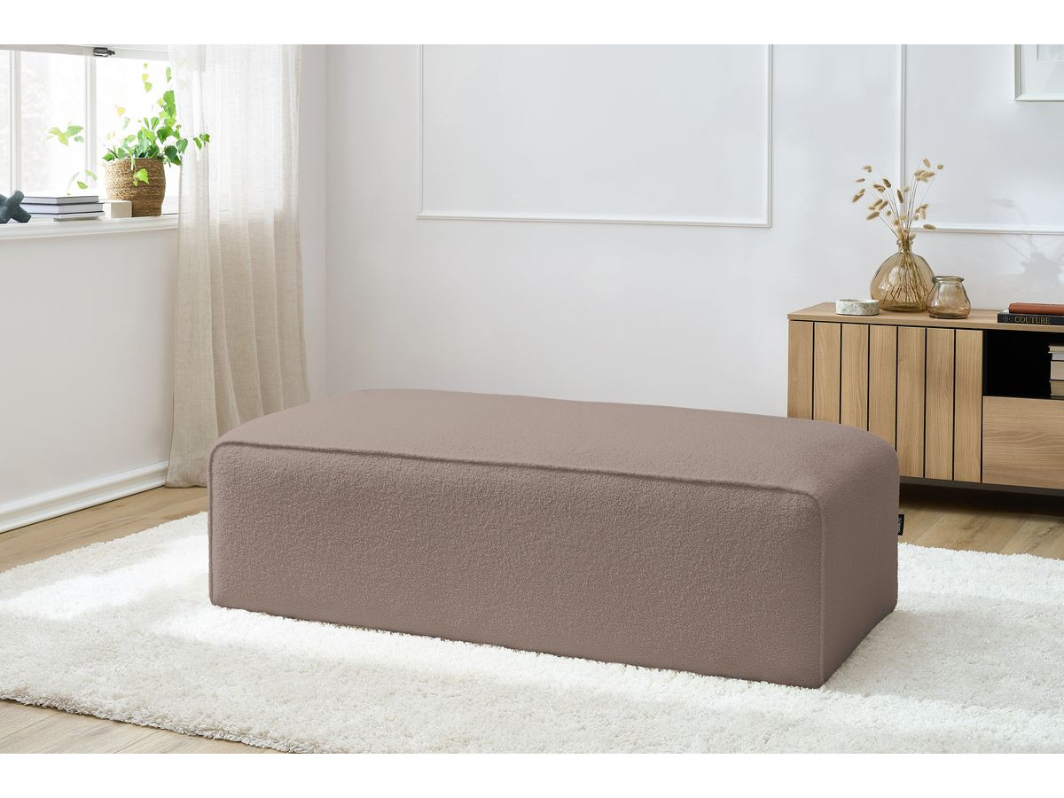 Bobochic Megeve Pouf Bouclé-Stoff Braun