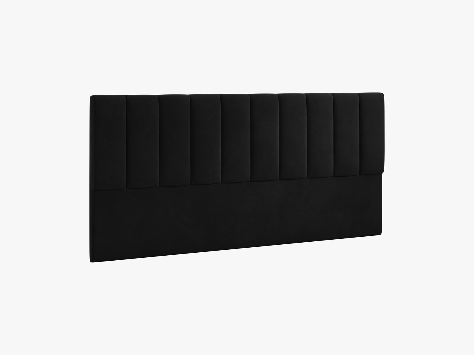 Micadoni Marl Samtiger Kopfteil 140 cm (H 95 cm) Samt Magic Velvet Schwarz 200x95