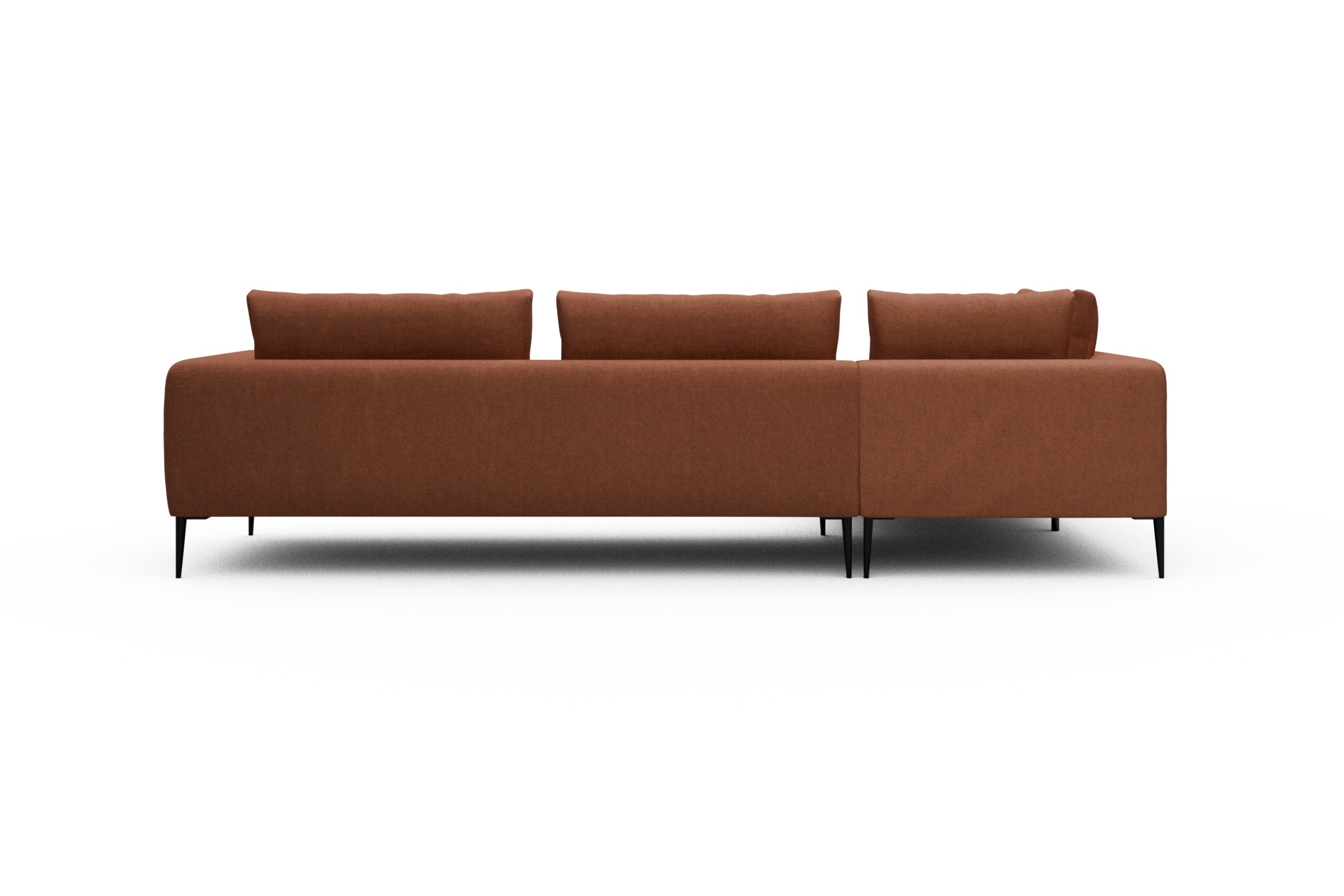 Ecksofa Paul Relax-Ecke rechts mit 3-Sitzer Weda-Rust