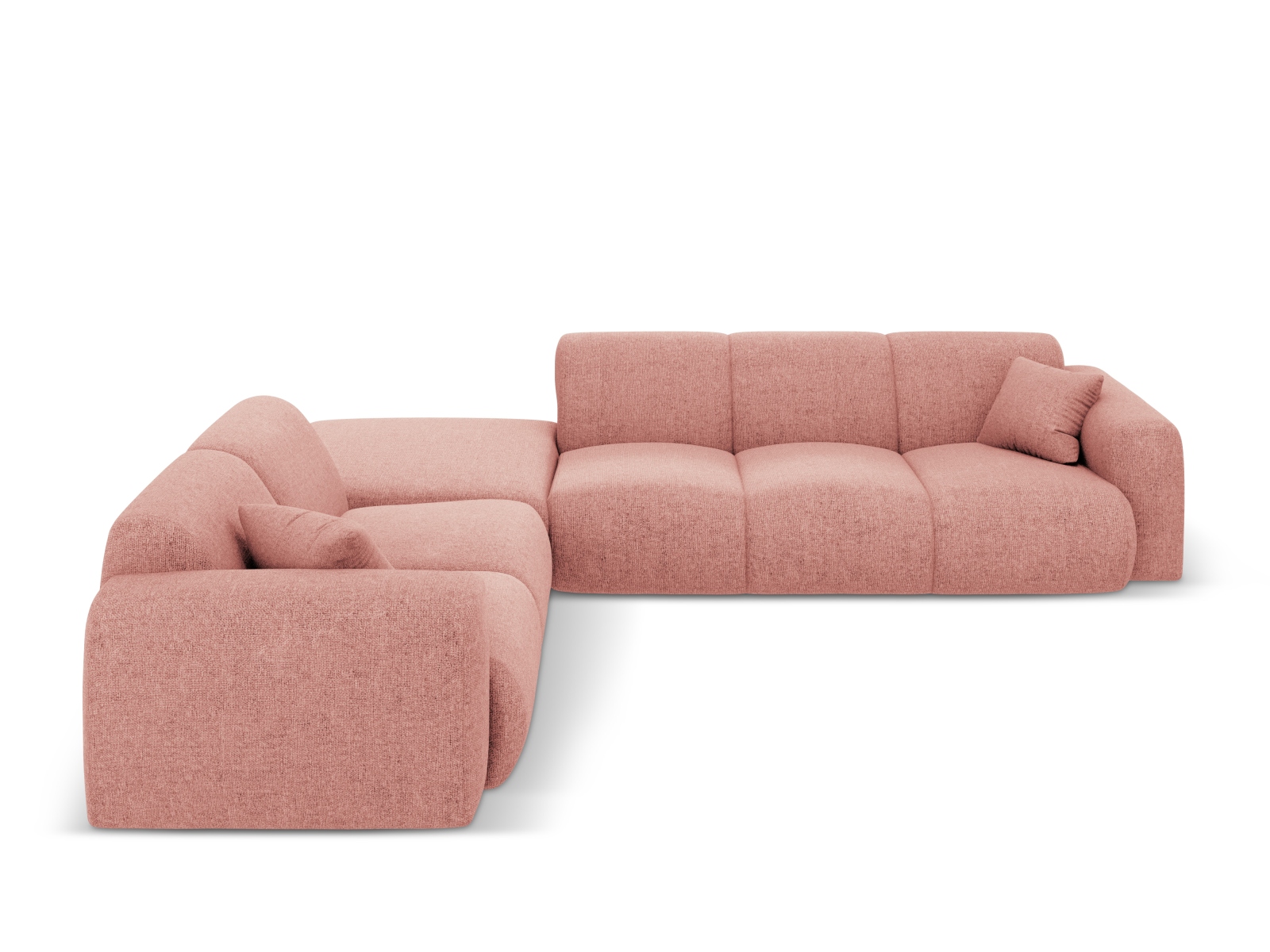 Cosmopolitan Design Ecksofa Nolio 4-Sitzer offen Chenille Haga Rosa Links