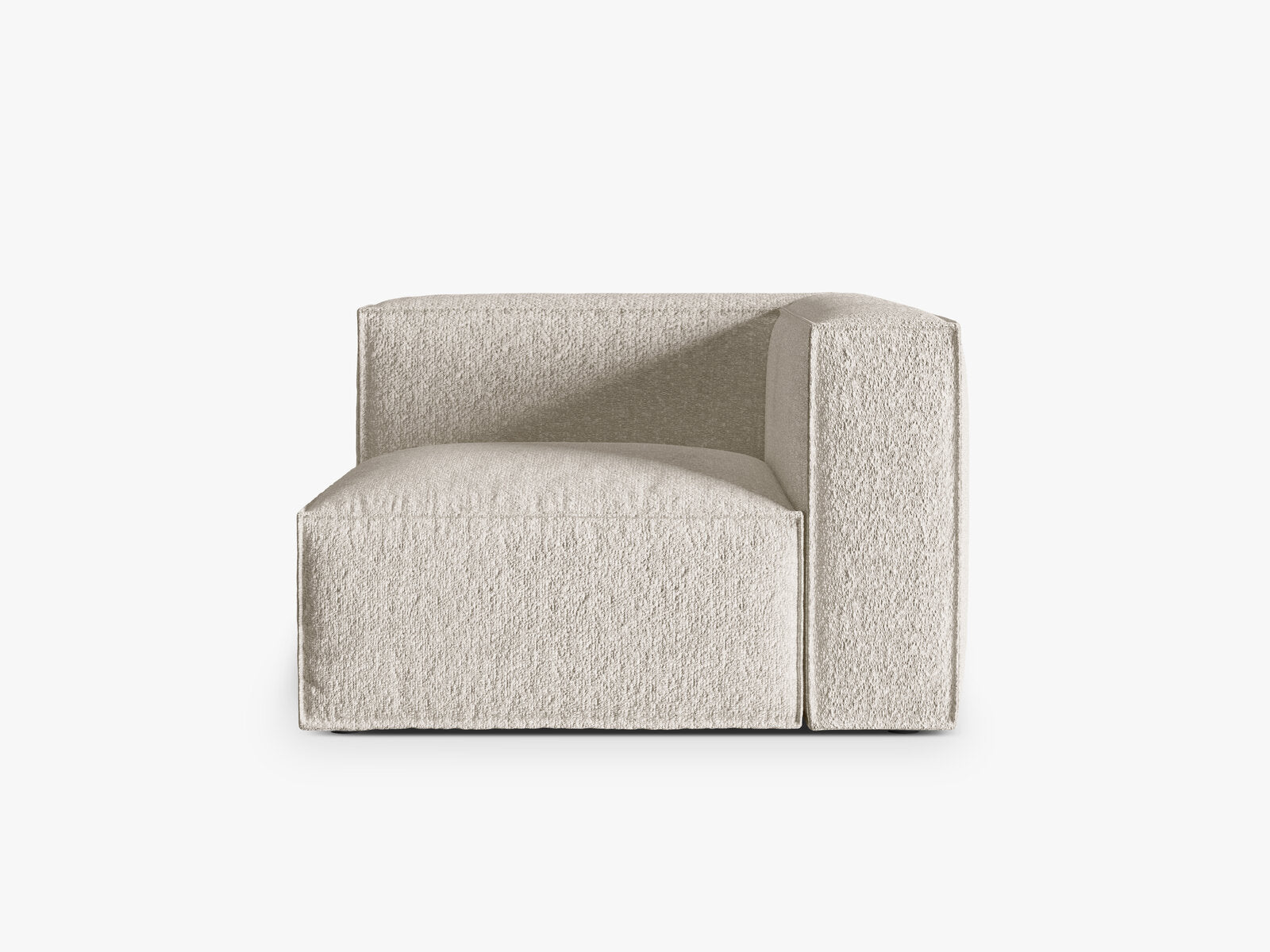Micadoni Eckmodul Nuria 1-Sitzer Boucle Beige