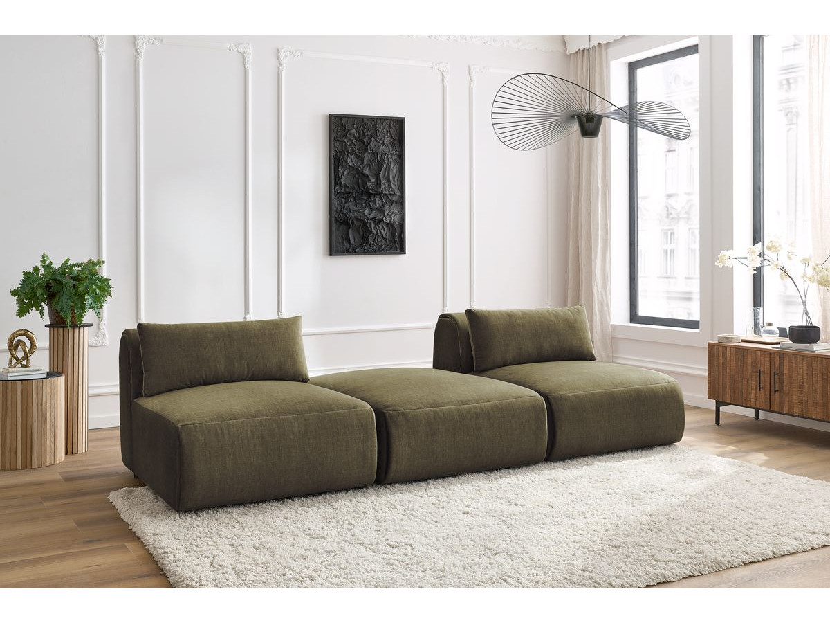 Bobochic Jeanne Sofa 3-Sitzer Samt Grün
