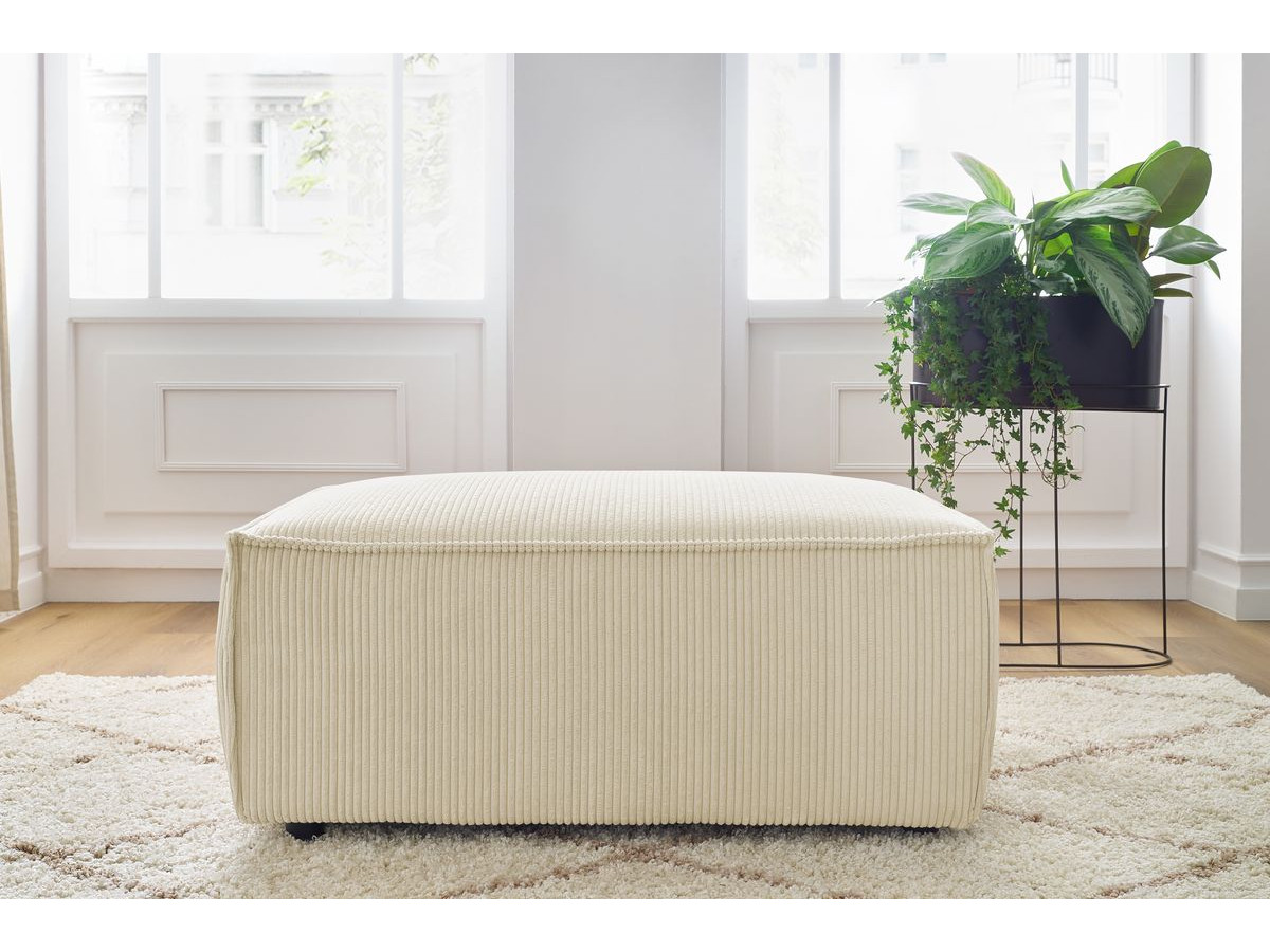 Bobochic Nihad Pouf Cordsamt Beige