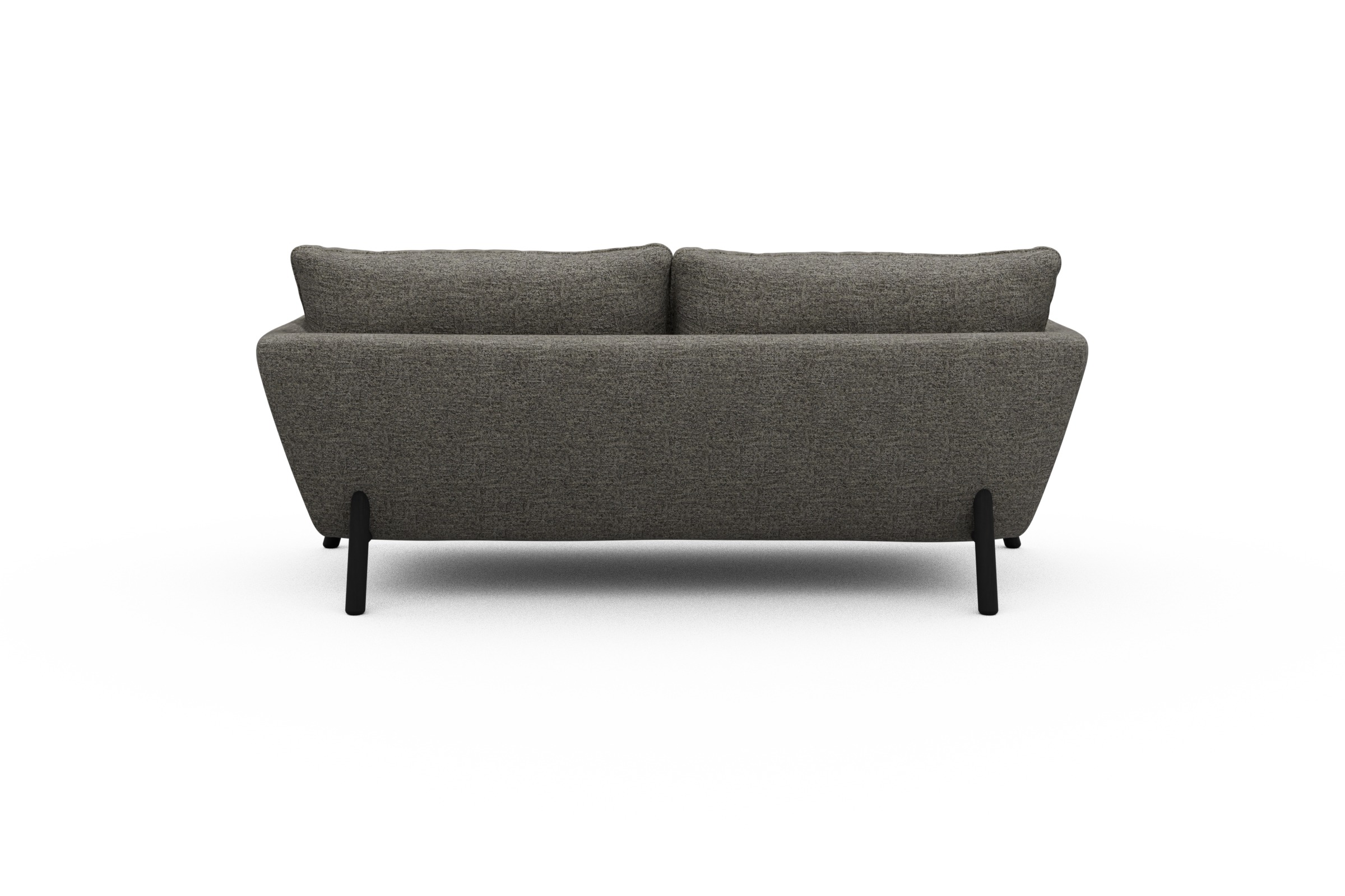 Sofa Emil 2-Sitzer Beinfarbe Eiche Schwarz Carreno-Sepie-Brown