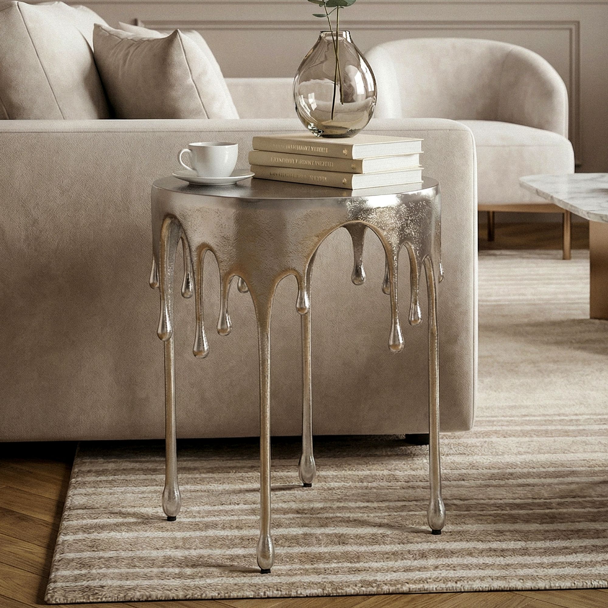 Beistelltisch Sirevag Aluminium Silber Ø 43 cm