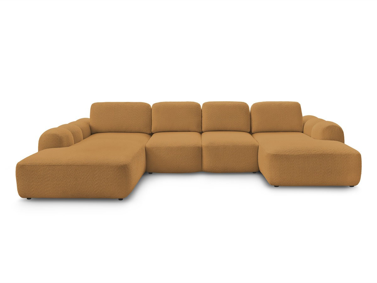 Bobochic Montaigne Wohnlandschaft Bouclé-Stoff Gelb Ecke rechts