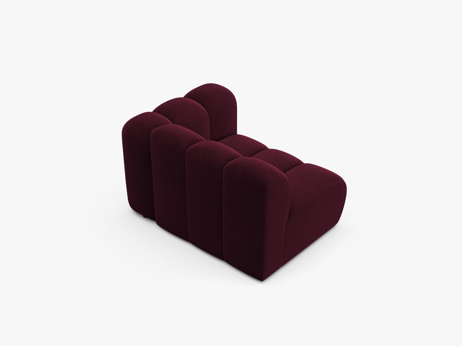 Micadoni Modul Lupine 1-Sitzer Samt Venus Burgunder Rechts