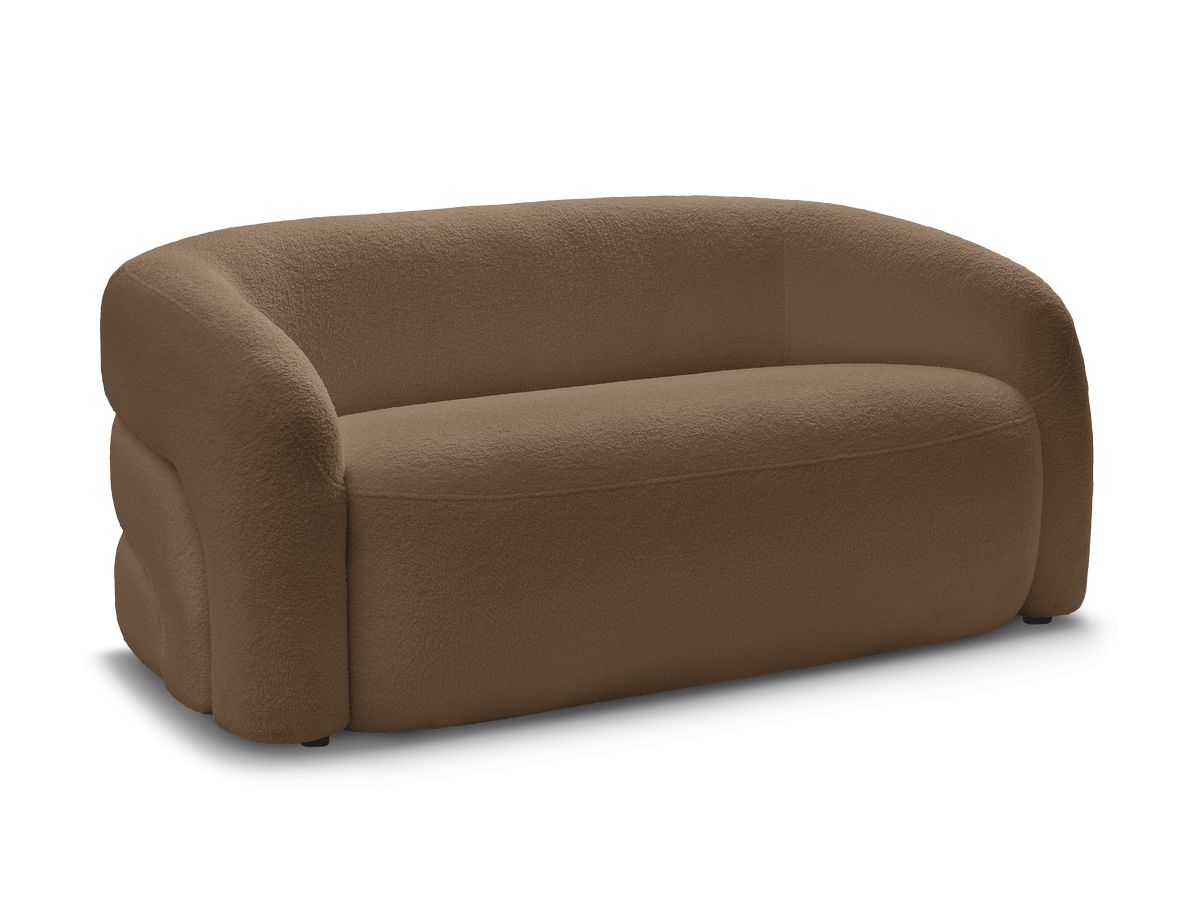 Bobochic Elina Sofa 2-Sitzer Bouclé-Stoff Braun