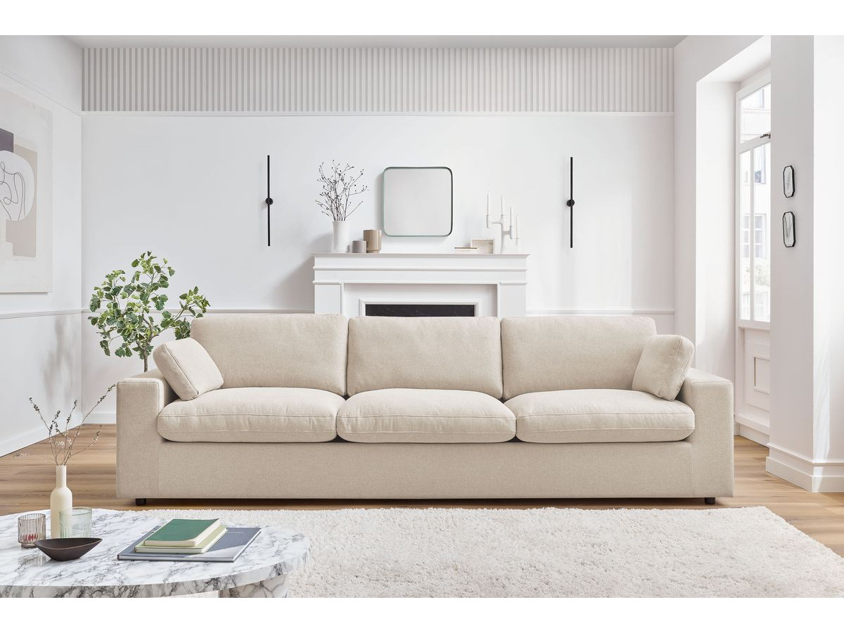 Bobochic Belair Sofa 4-Sitzer Stoff Beige