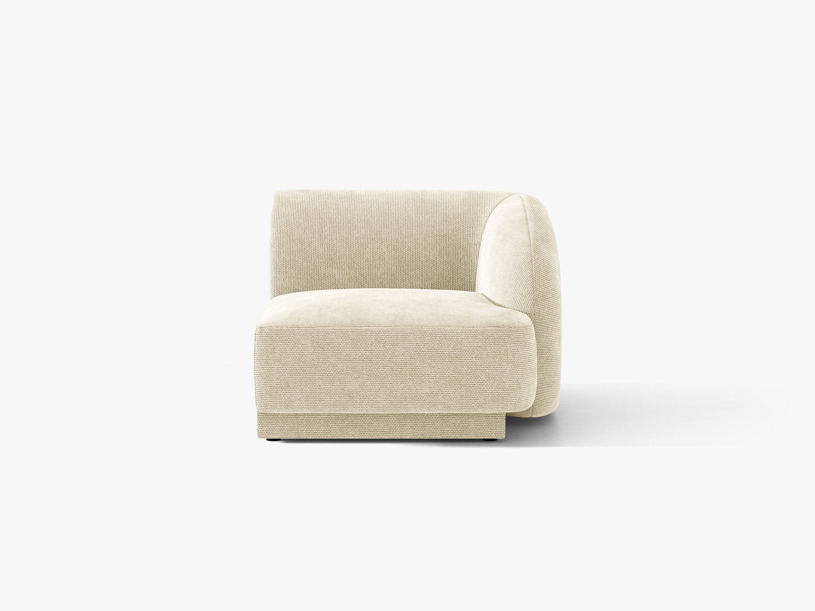 Micadoni Eckmodul Miley 1-Sitzer Rechts Chenille Haga Helles Beige