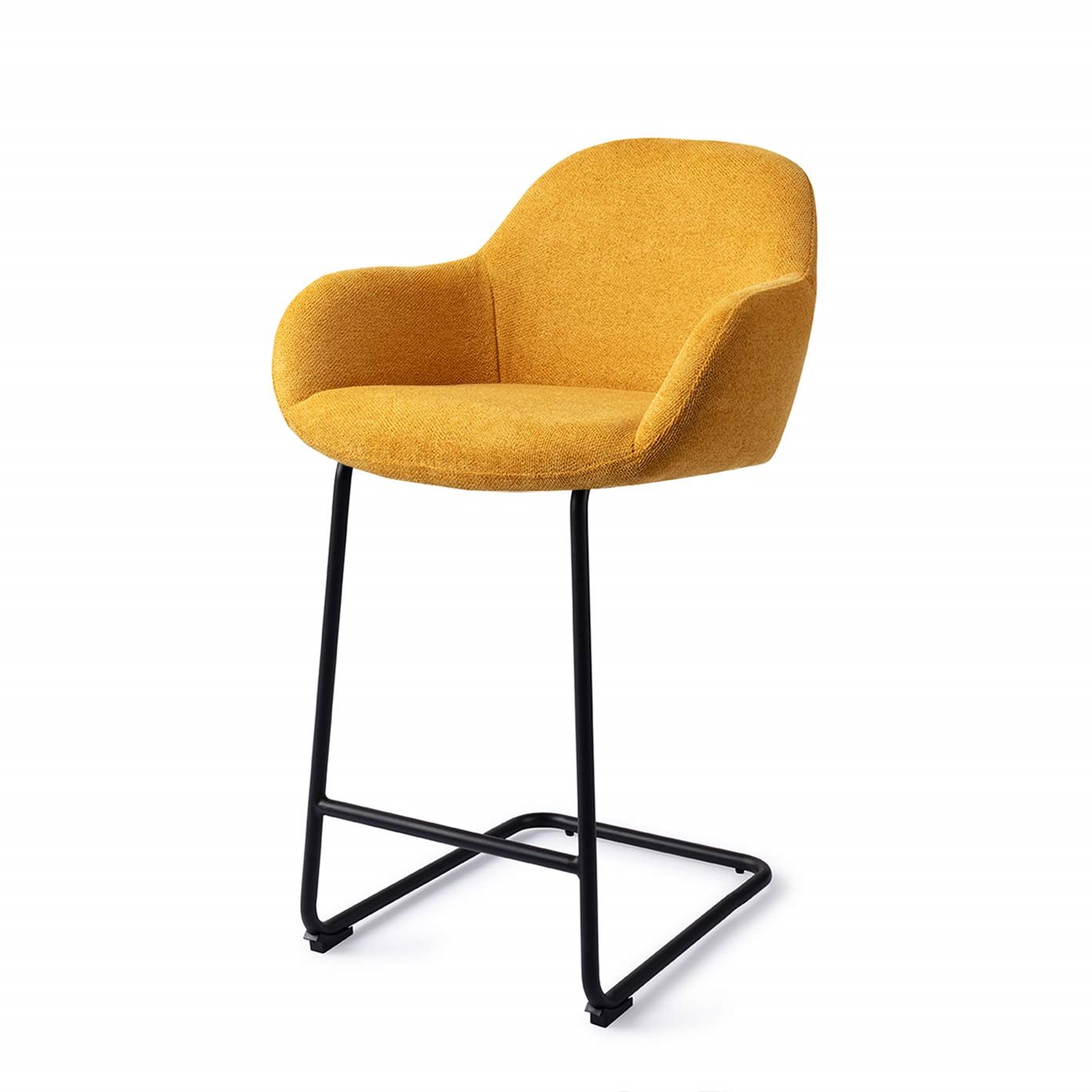 Jesper Home Barhocker Kushi Sweet-Corn Arch Schwarz Barhöhe (75cm)