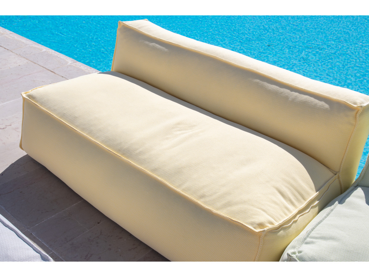 Bobochic Biarritz Sofamodul 2-Sitzer Melange-Stoff Gelb