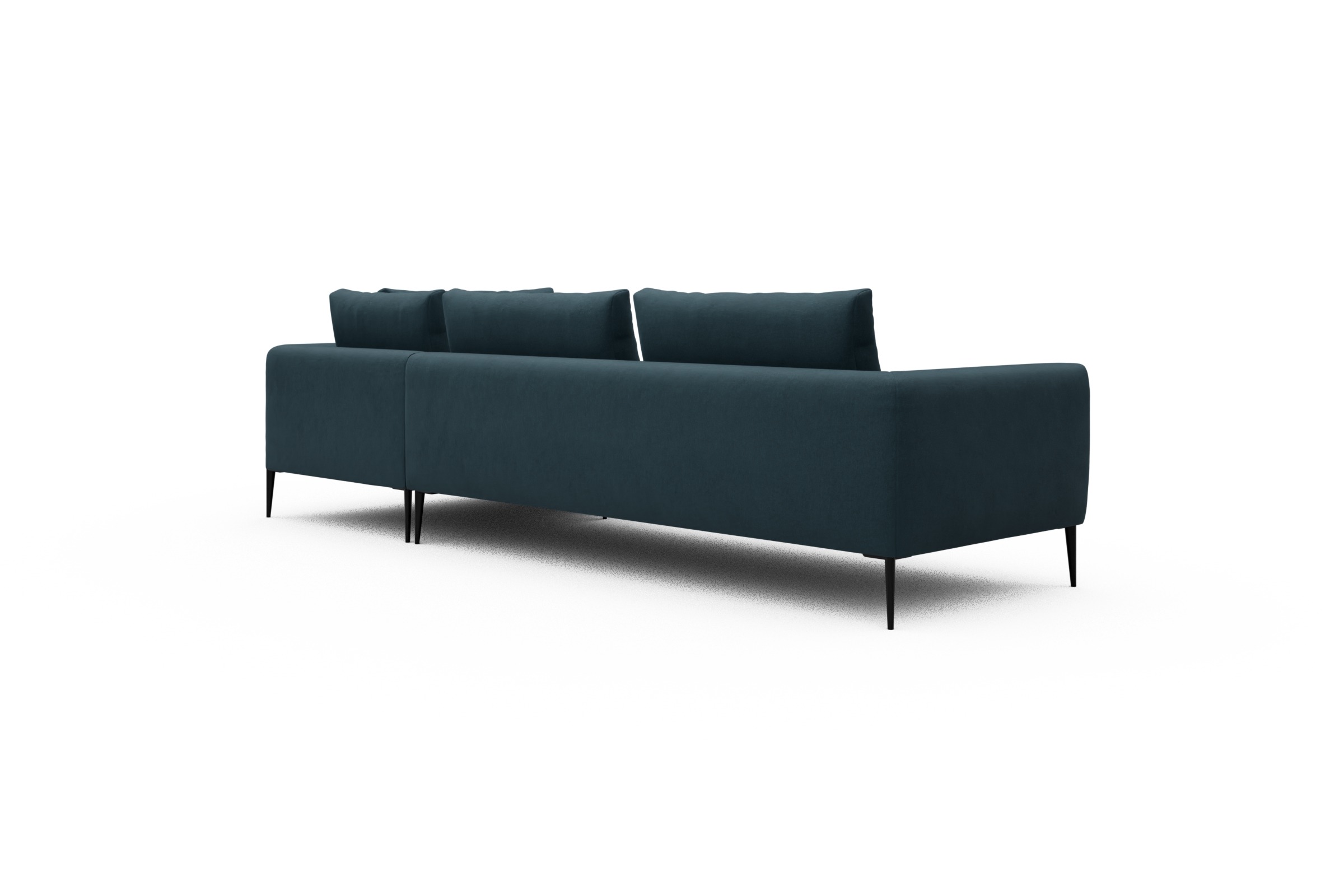 Ecksofa Paul Relax-Ecke links mit 3-Sitzer Satya-Indigo