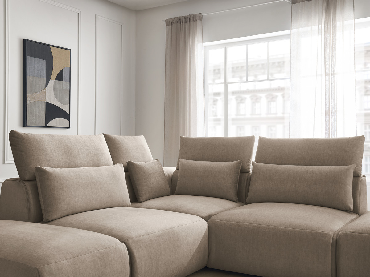 Bobochic Jana Ecksofa Samt Taupe
