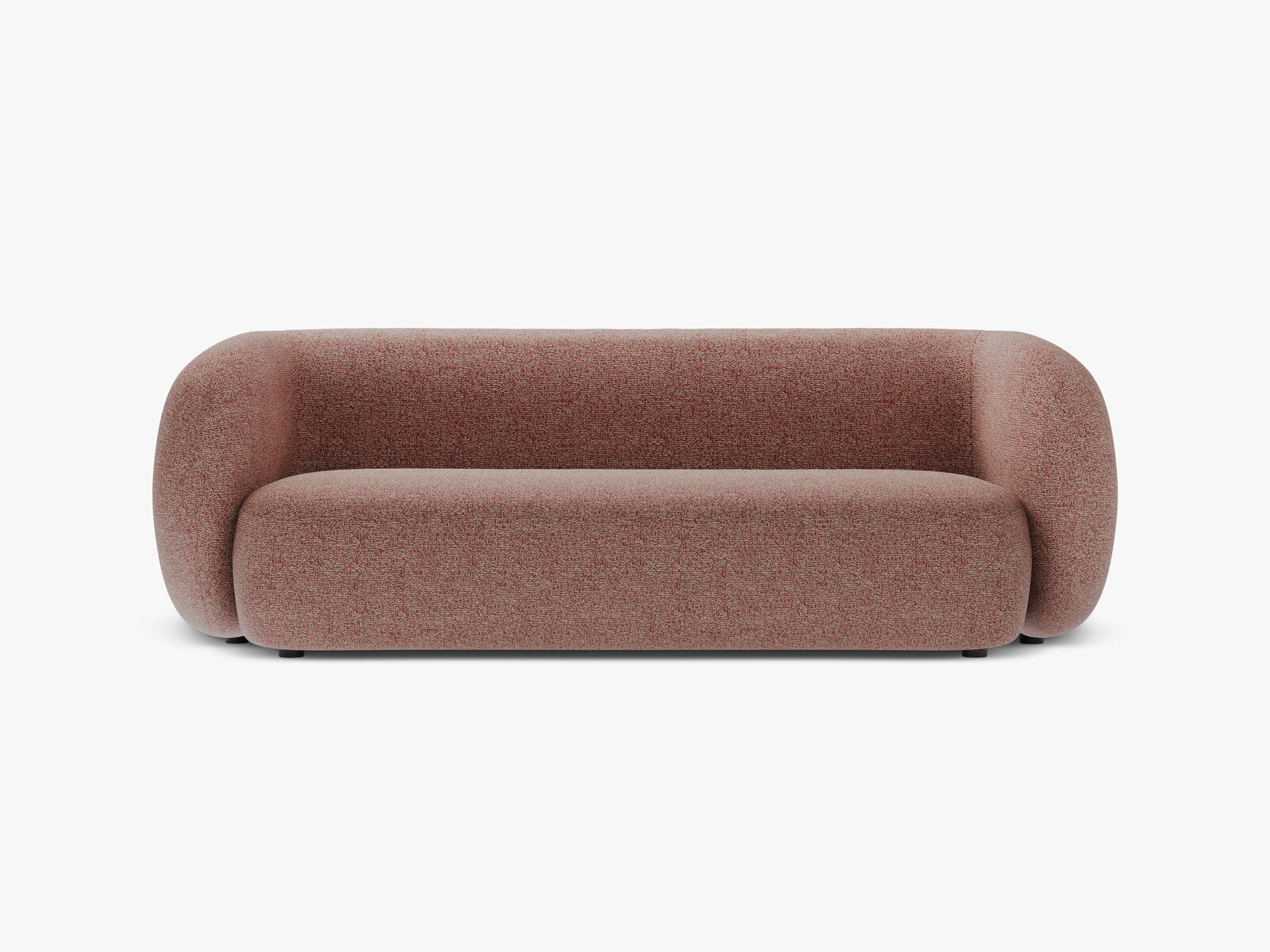 Micadoni Sofa Kate 3-Sitzer Strukturierter Stoff Puente Rosa Melange