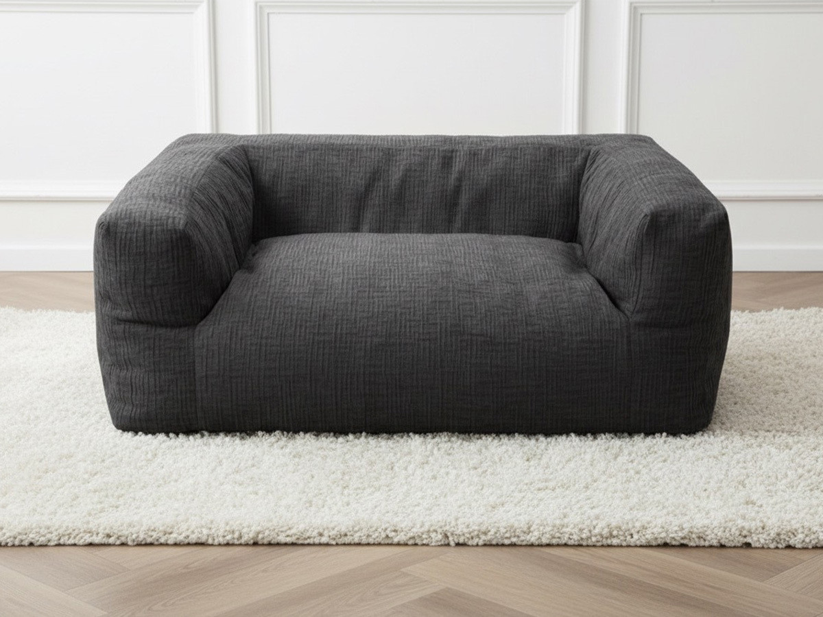Bobochic Salto Hundekorb Strukturstoff Dunkelgrau, Größe XL (115 cm)