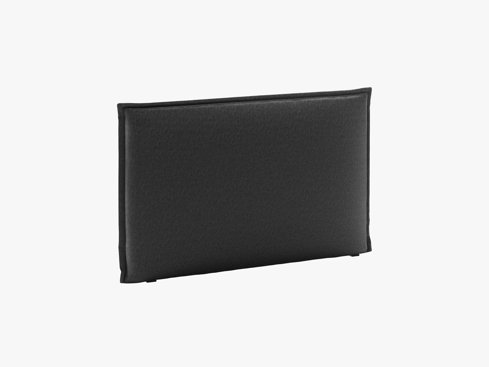 Micadoni Monica Samtiger Kopfteil 140 cm (H 95 cm) Strukturierter Stoff Babel Schwarz 160x95