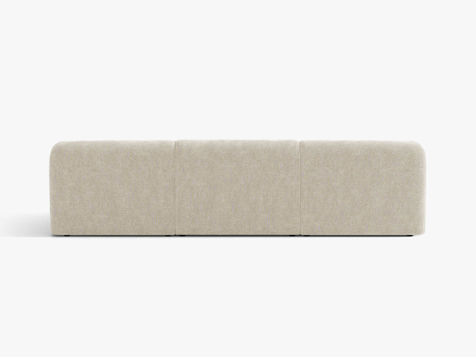 Micadoni Sofa Miley 3-Sitzer Chenille Eden Helles Beige
