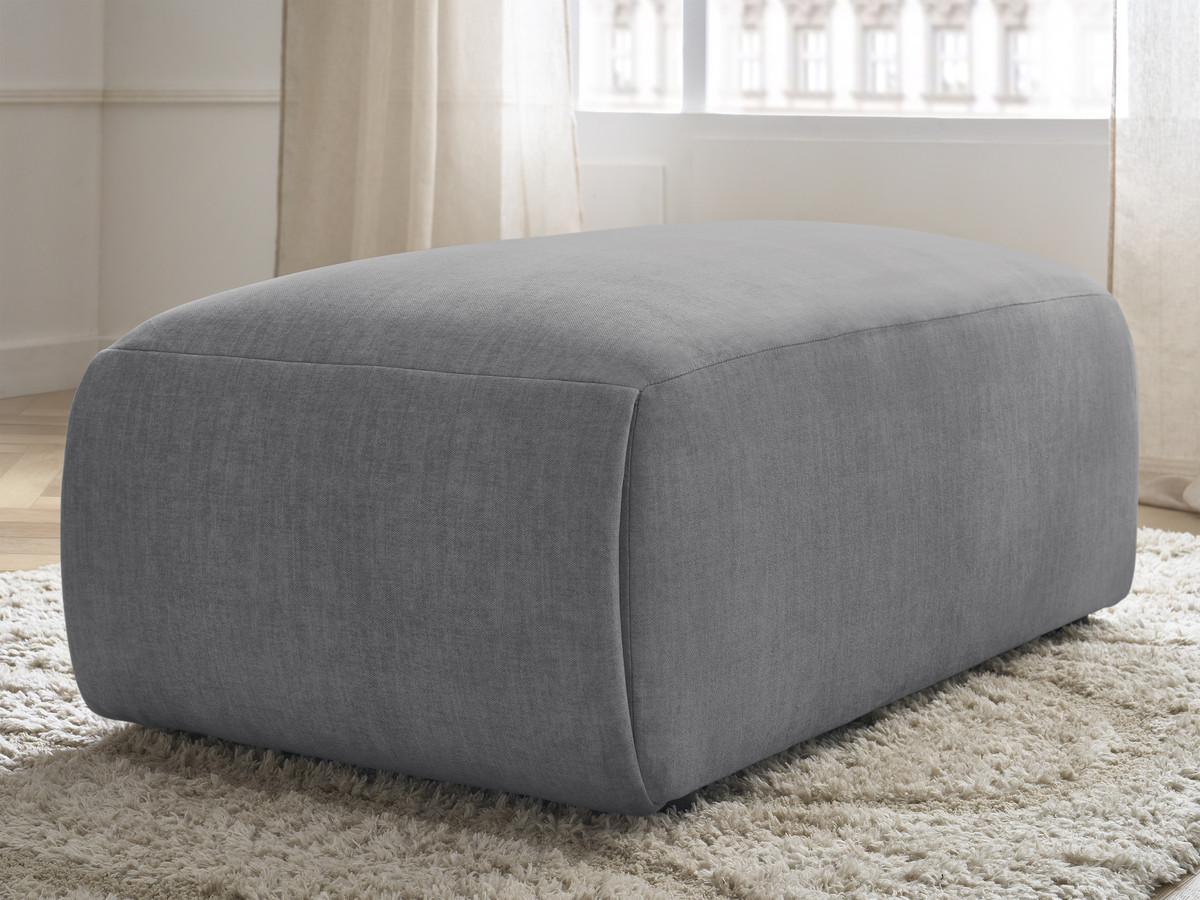Bobochic Jana Pouf 63 × 114 cm Samt Dunkelgrau