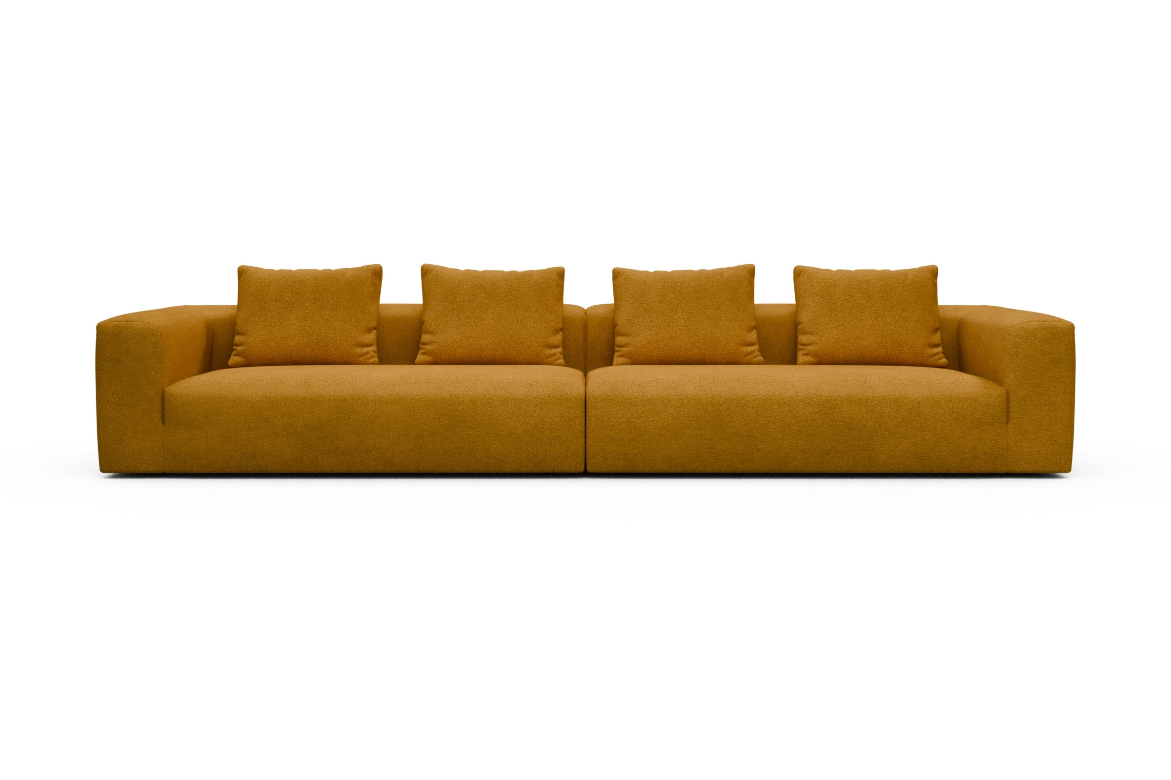 Skandi Home Modulares XXL Sofa Fred 5-Sitzer Boucle-Ochre moebelfaktor