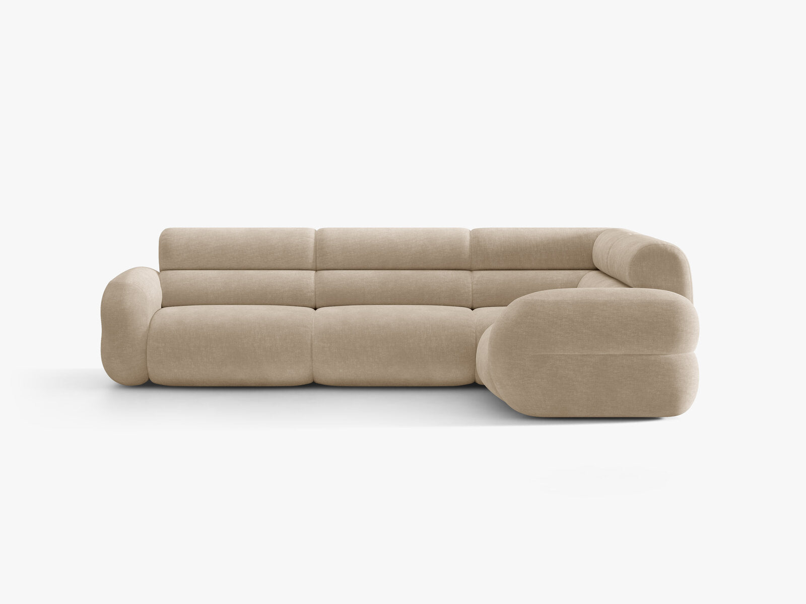 Micadoni Neo Ecksofa 5-Sitzer Links Chenille Golden Dunkelbeige