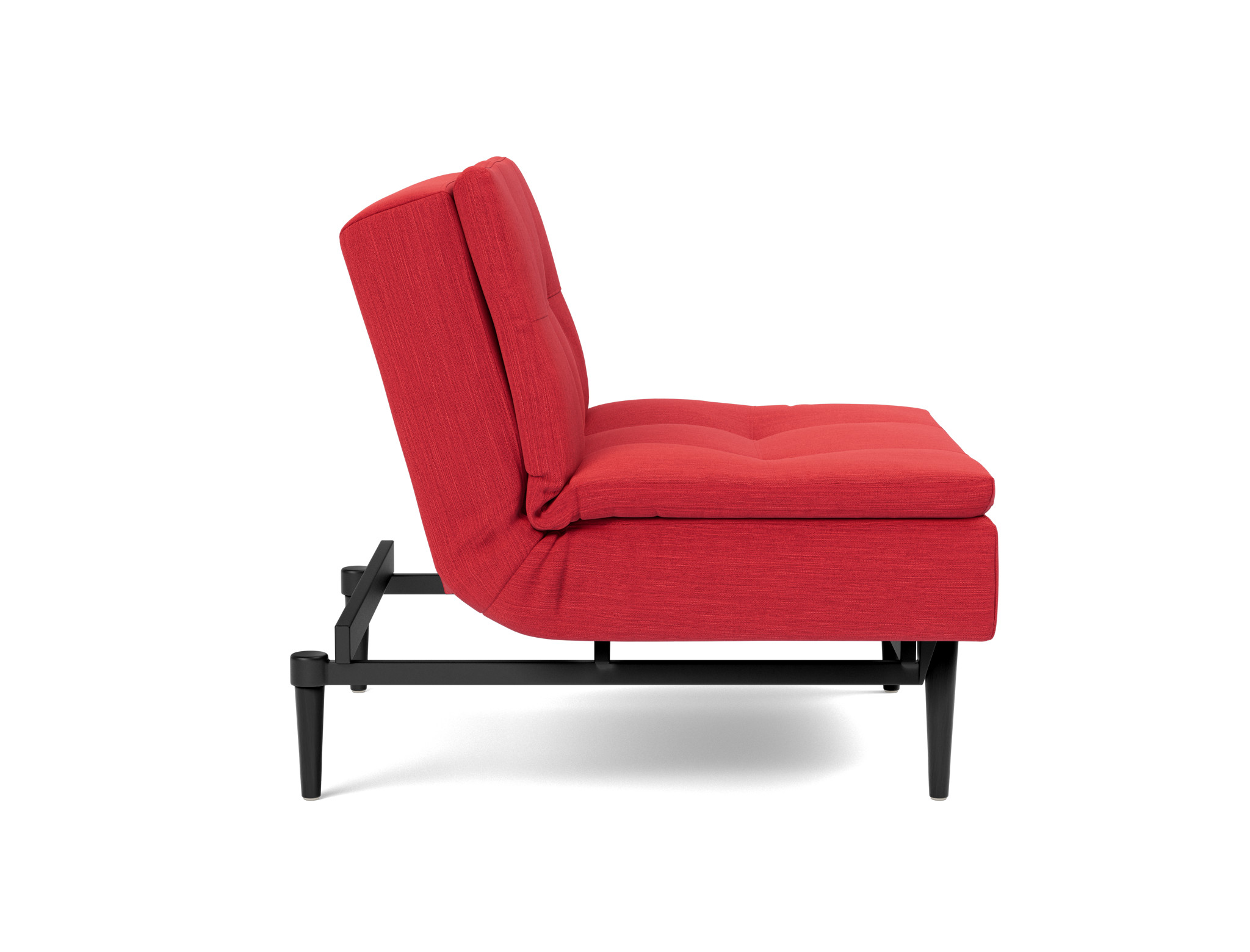 Sessel Dublexo Flachgewebe Elegance 511-Red Beine Styletto Eiche schwarz