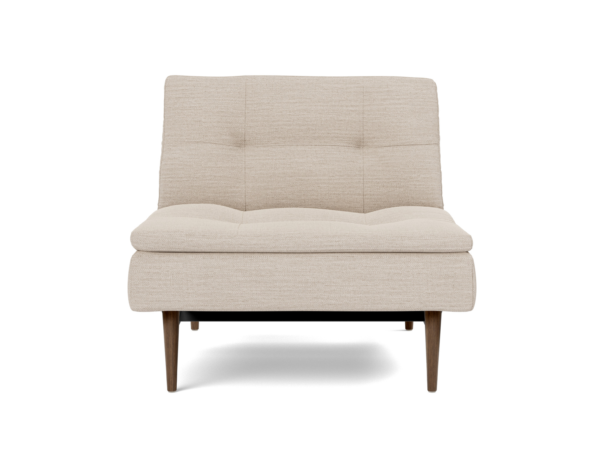 Sessel Dublexo Webstoff Blida 612-Sand-Grey Beine Styletto Eiche dunkel
