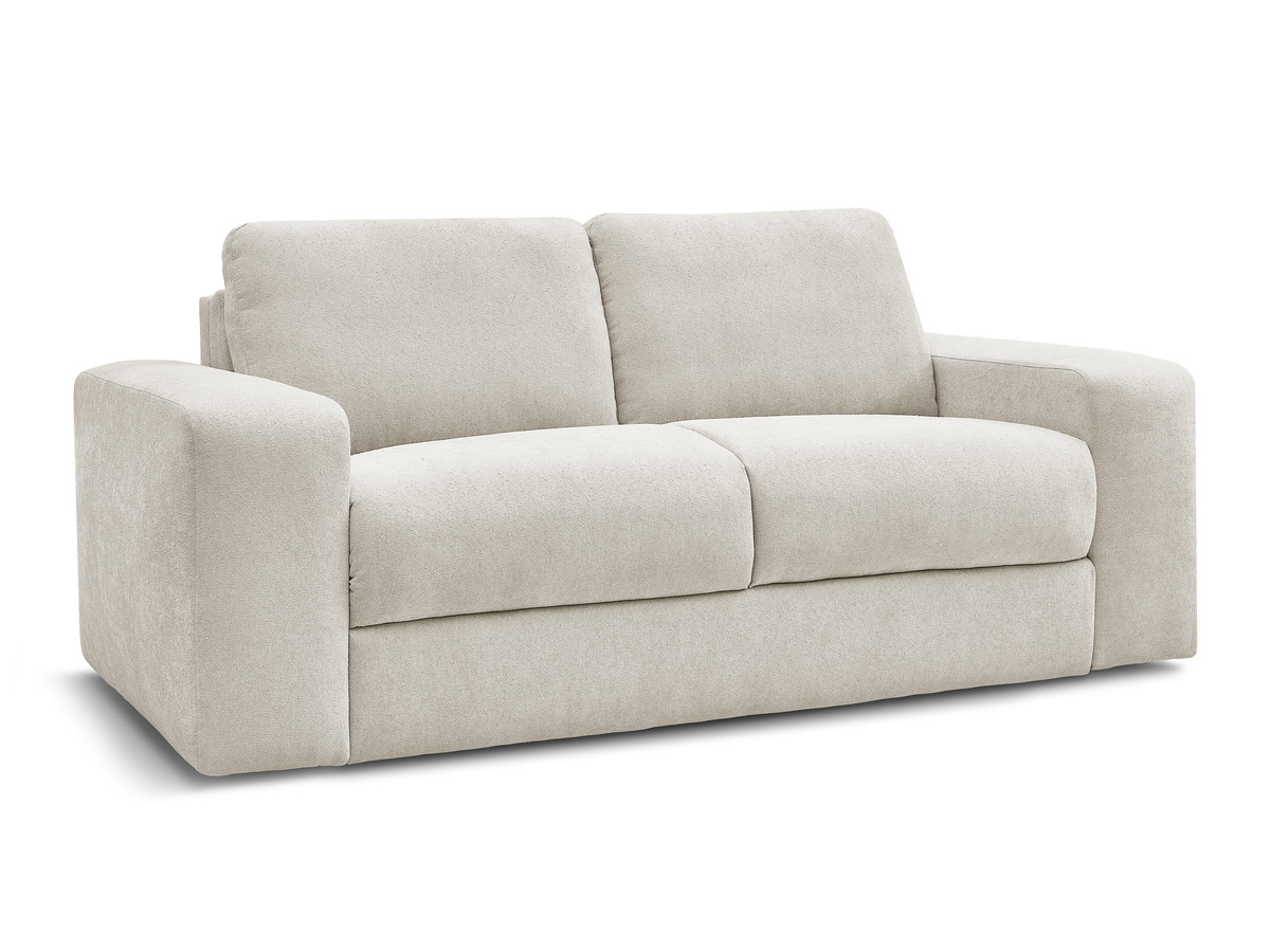 Bobochic Ibiza Schlafsofa 3-Sitzer Strukturstoff Beige, Liegefläche 160 × 196 cm