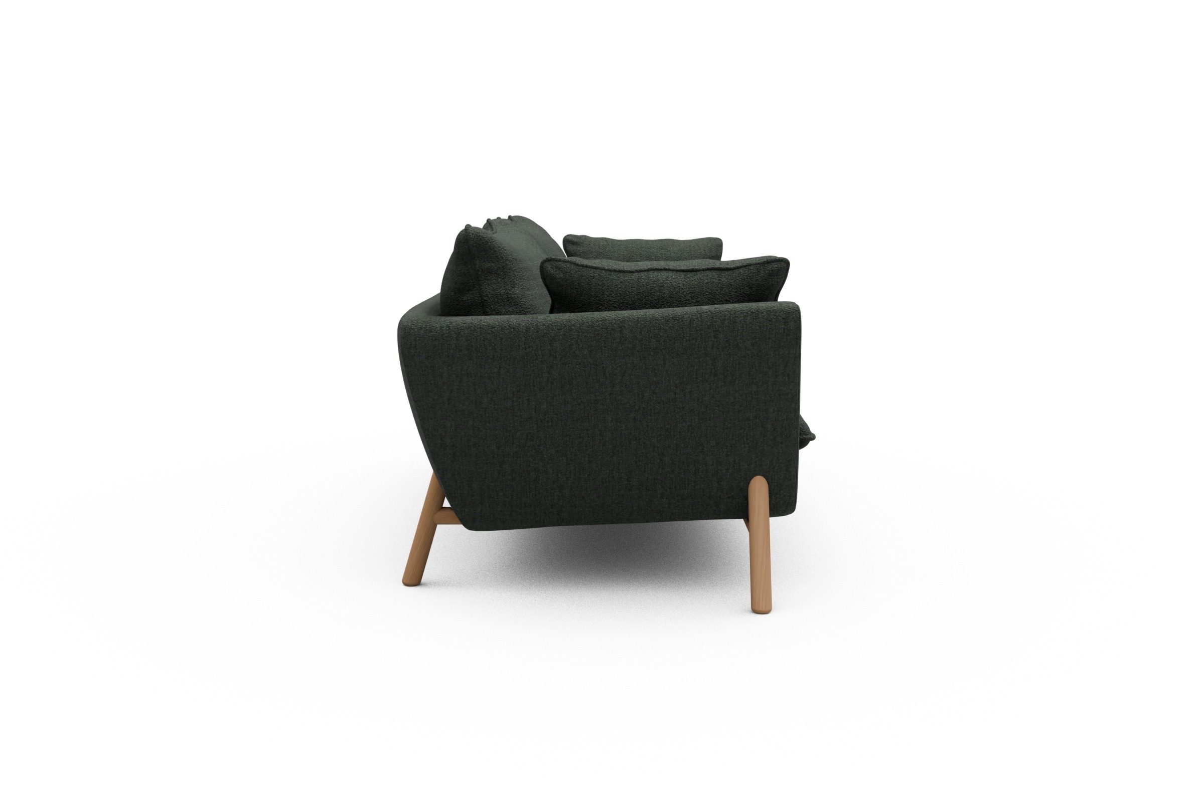 Sofa Emil PREMIUM 3-Sitzer Beinfarbe Eiche Natur Aivi-Pine-Green