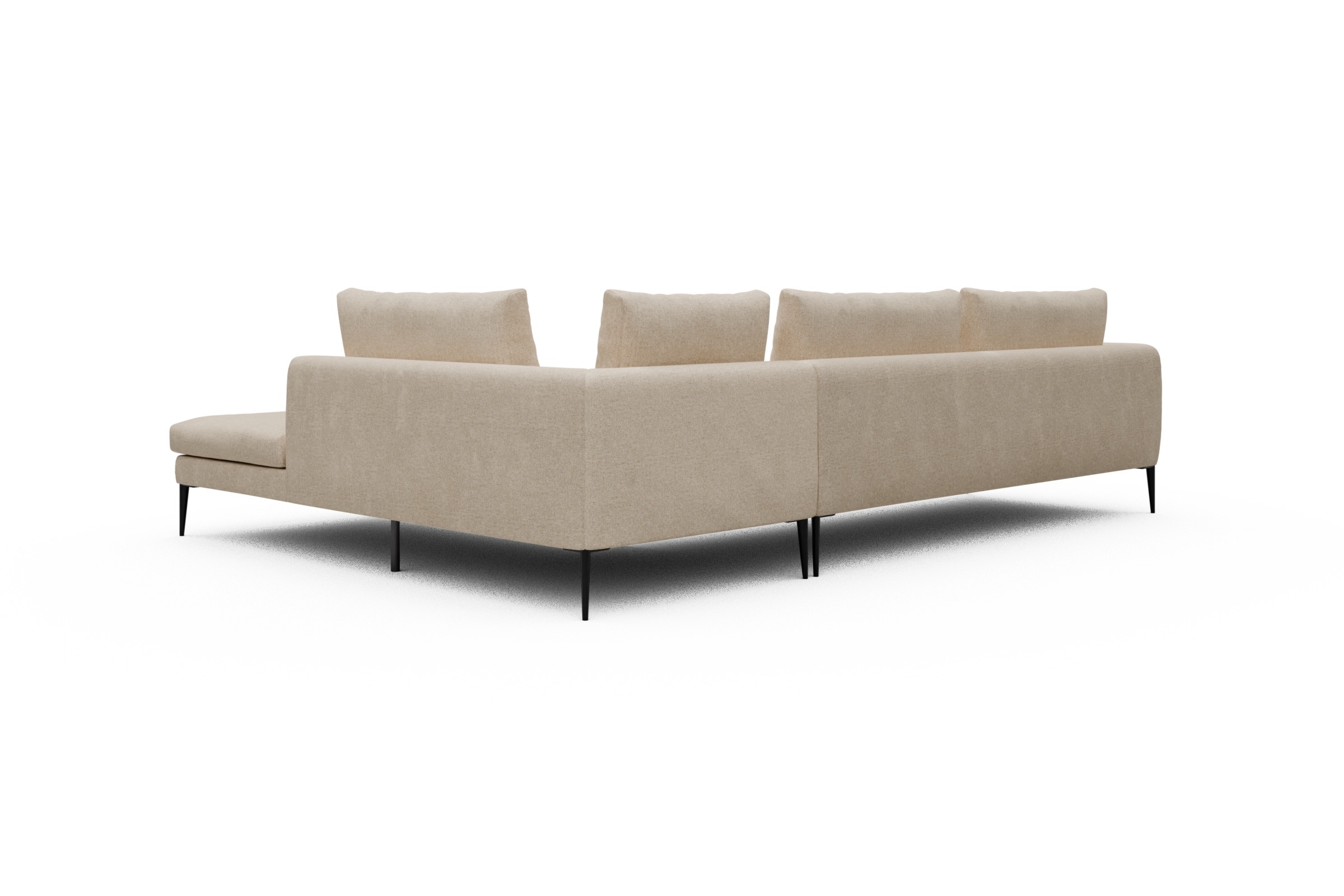 Ecksofa Paul Relax-Ecke links mit 3-Sitzer Casone-Natural-Beige