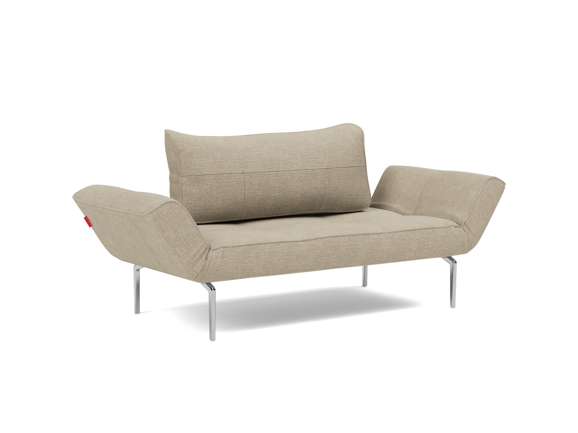 Tagesbett Zeal Strukturierter Stoff Taura 356-Sand Beine Straw Aluminium