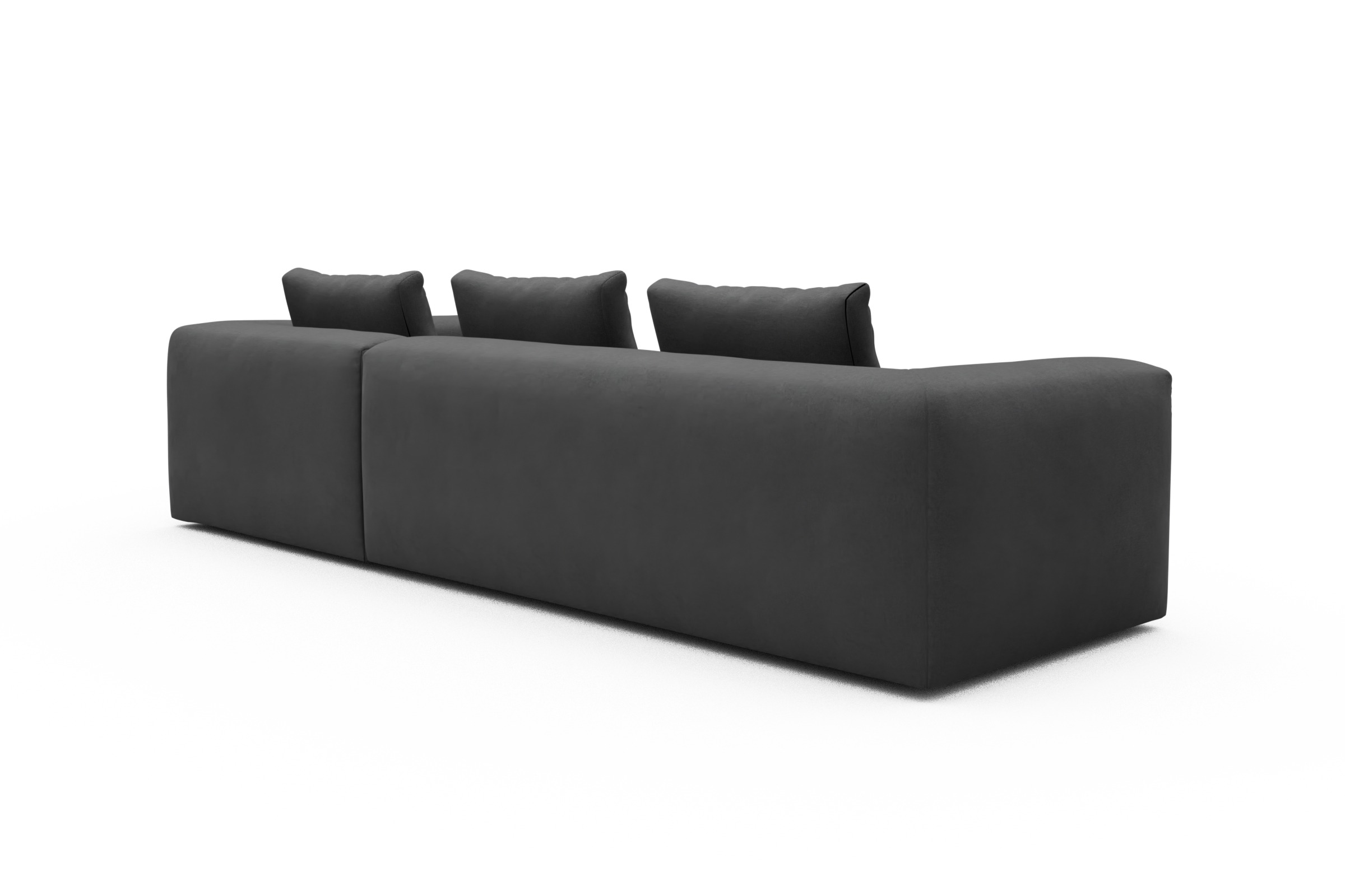 Ecksofa Fred Relax-Ecke rechts mit 2,5-Sitzer Satya-Zinc