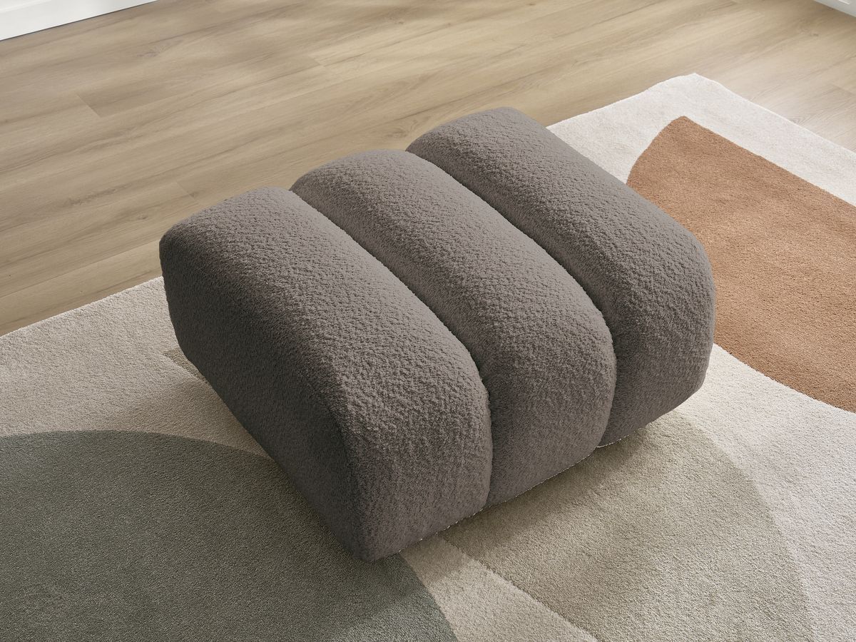Bobochic Talia Pouf Bouclé-Stoff Braun