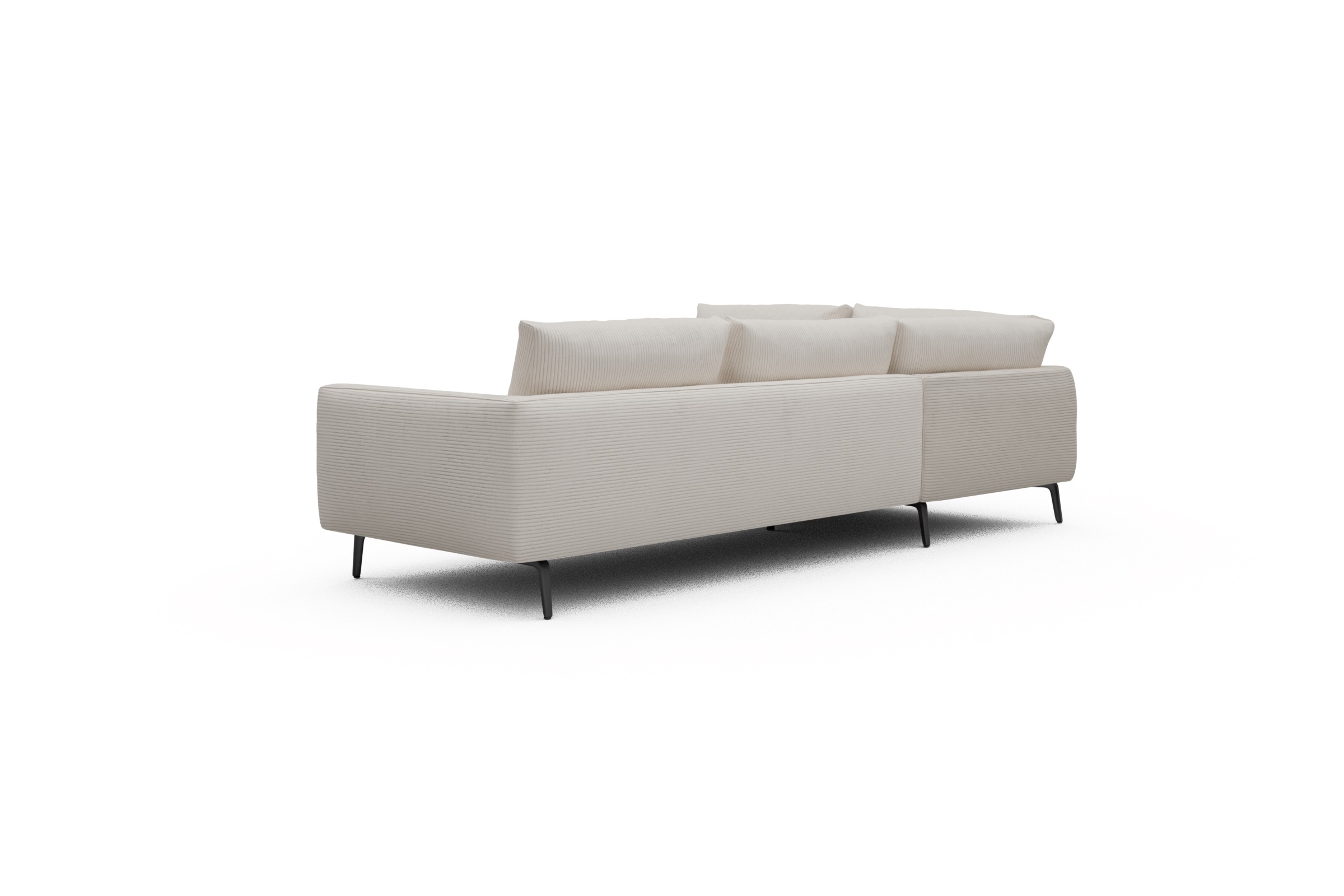 Ecksofa Karl Relax-Ecke links mit 2,5-Sitzer Corduroy-Ivory