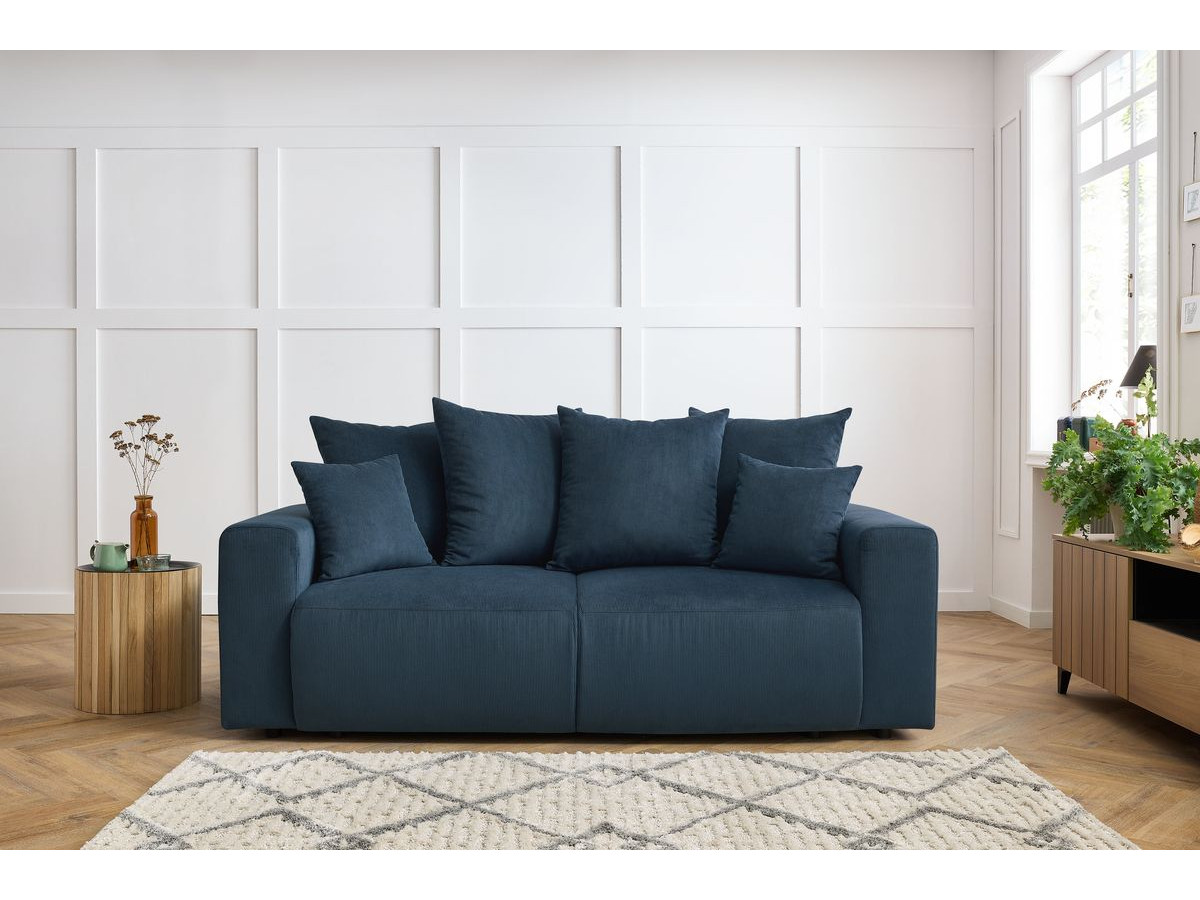 Bobochic Envy Sofa 2-Sitzer Cordsamt Dunkelblau
