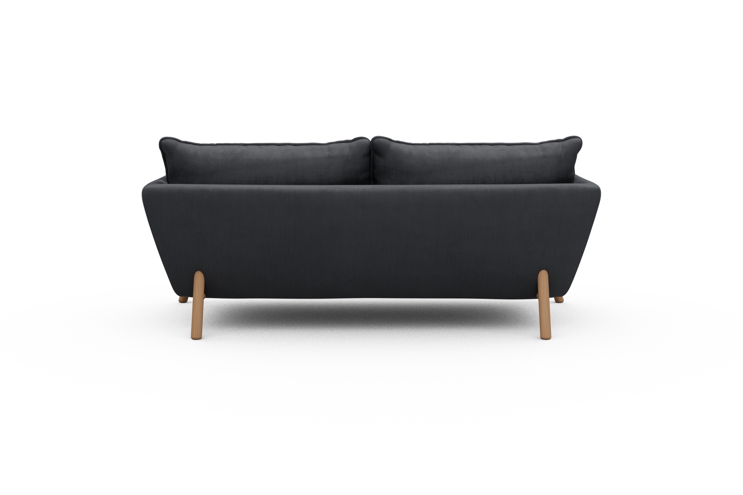 Sofa Emil PREMIUM 2-Sitzer Beinfarbe Eiche Natur Cordufine-Slate-Grey