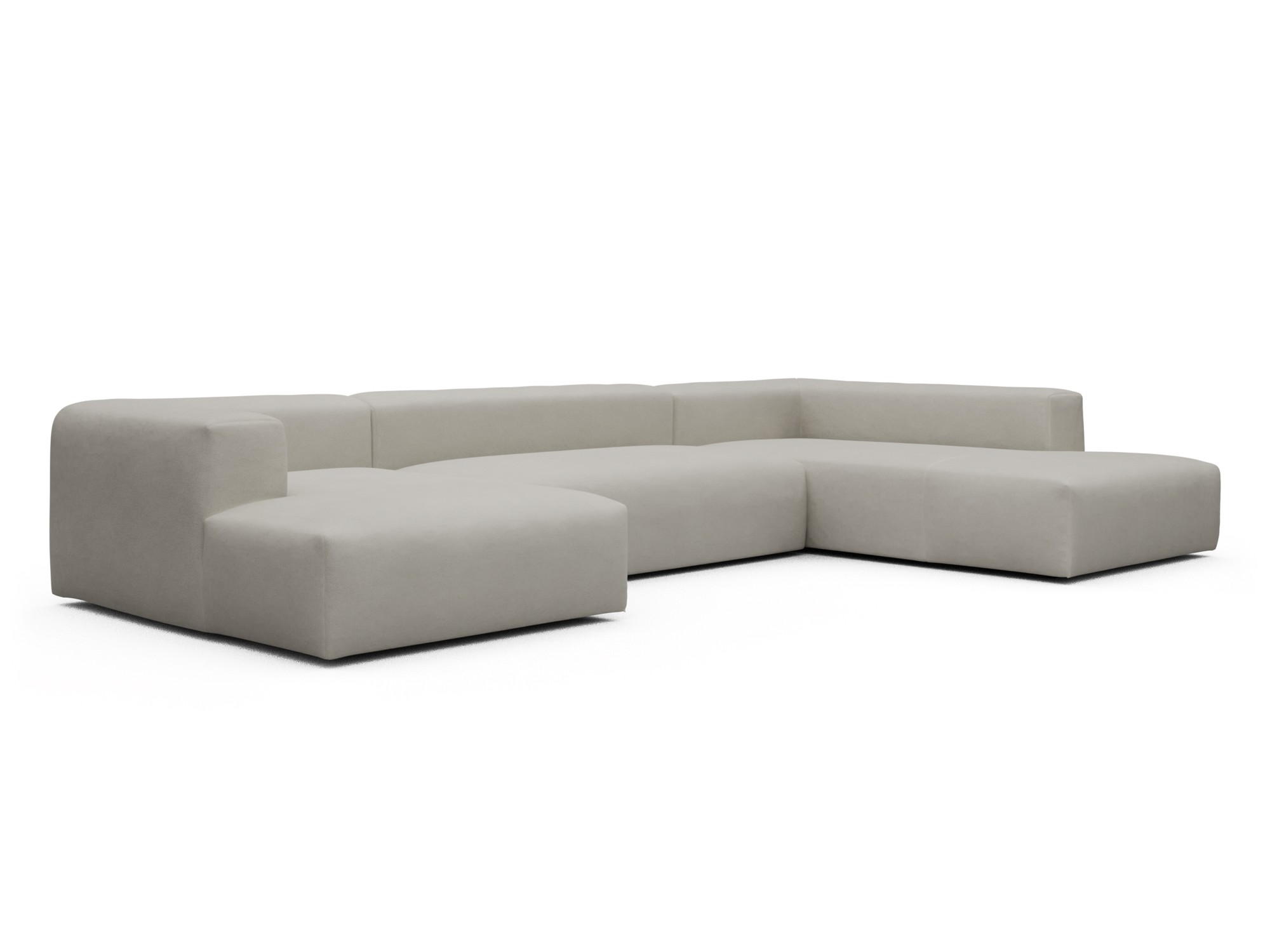 Skandi Home Wohnlandschaft Fred Relax-Ecke rechts mit 2-Sitzer und Chaiselongue links Denari-Clean-Beige moebelfaktor
