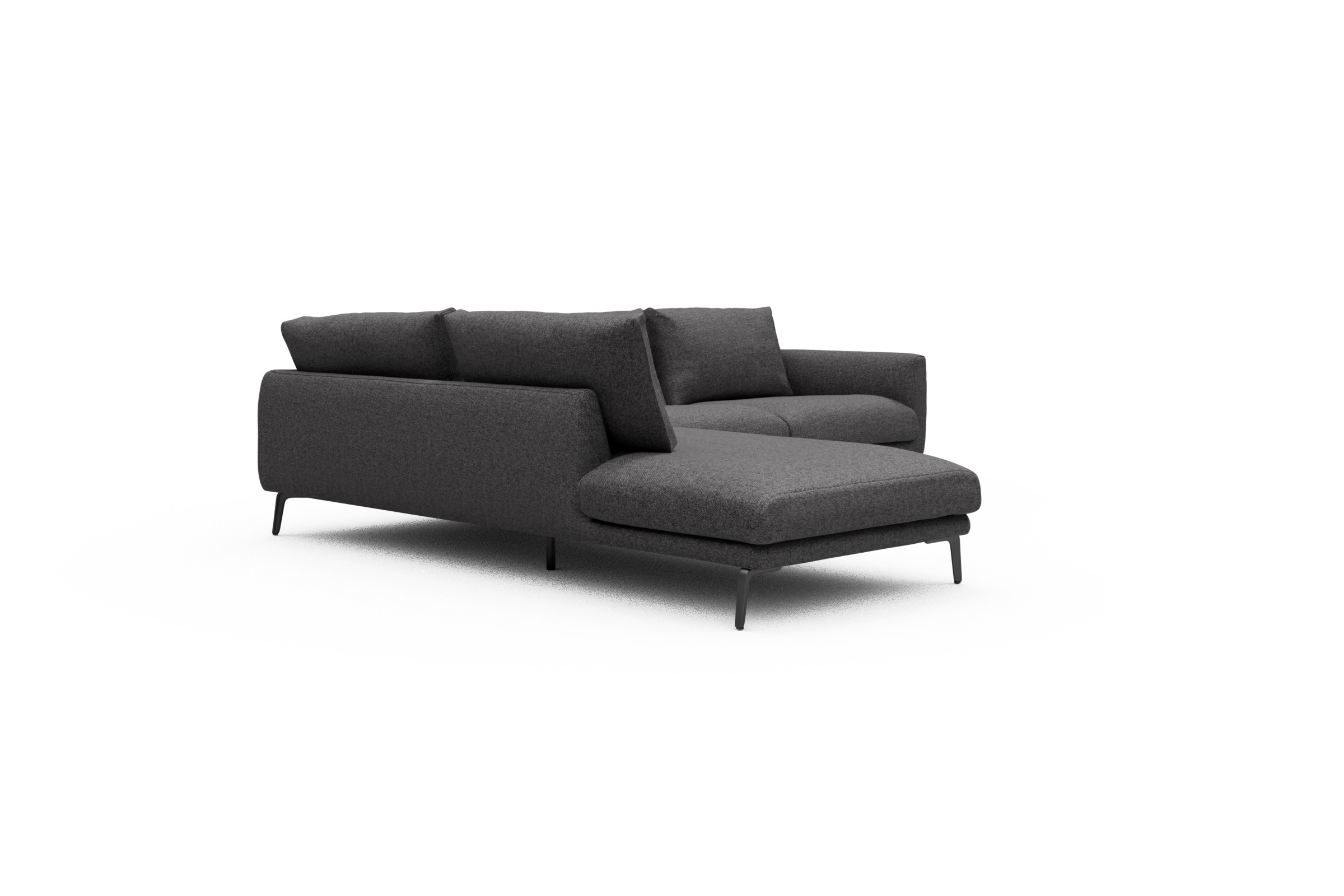 Ecksofa Karl Relax-Ecke links mit 2,5-Sitzer Sama-Antracite