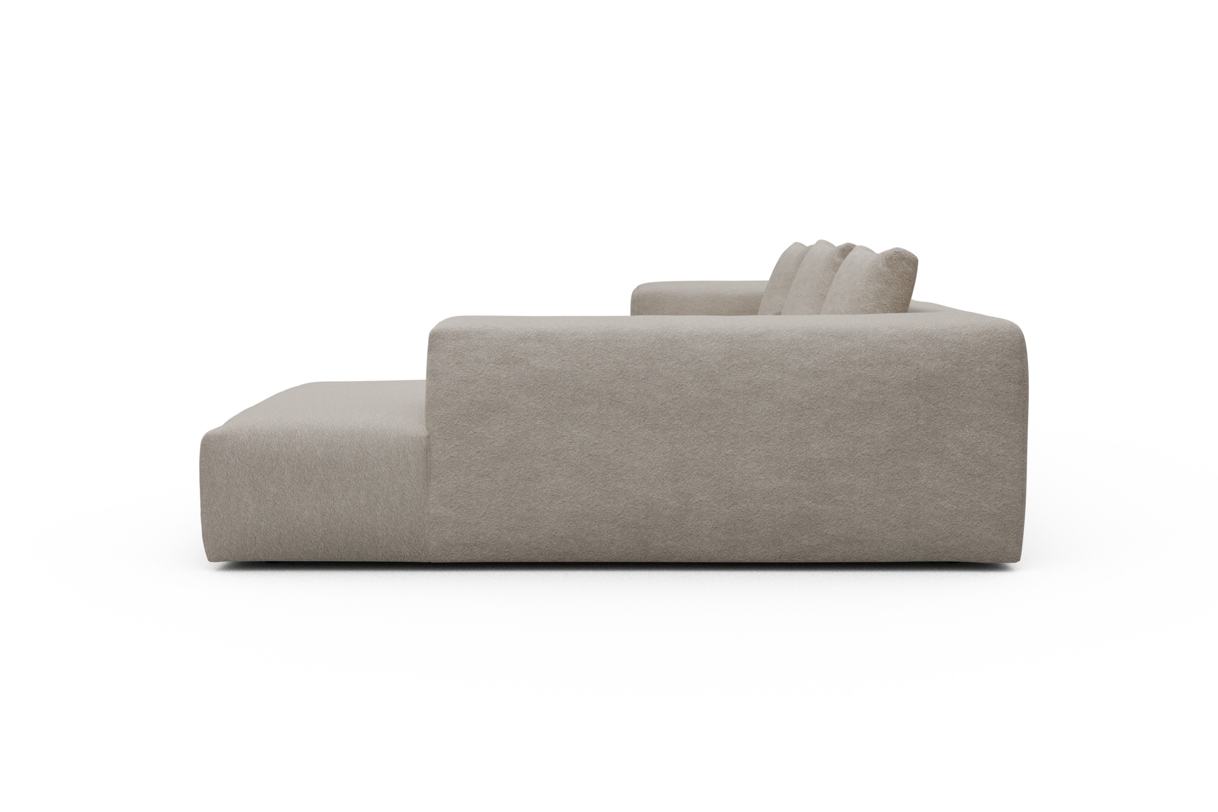 Ecksofa Fred Relax-Ecke rechts mit 2,5-Sitzer Aivi-Lace-Beige