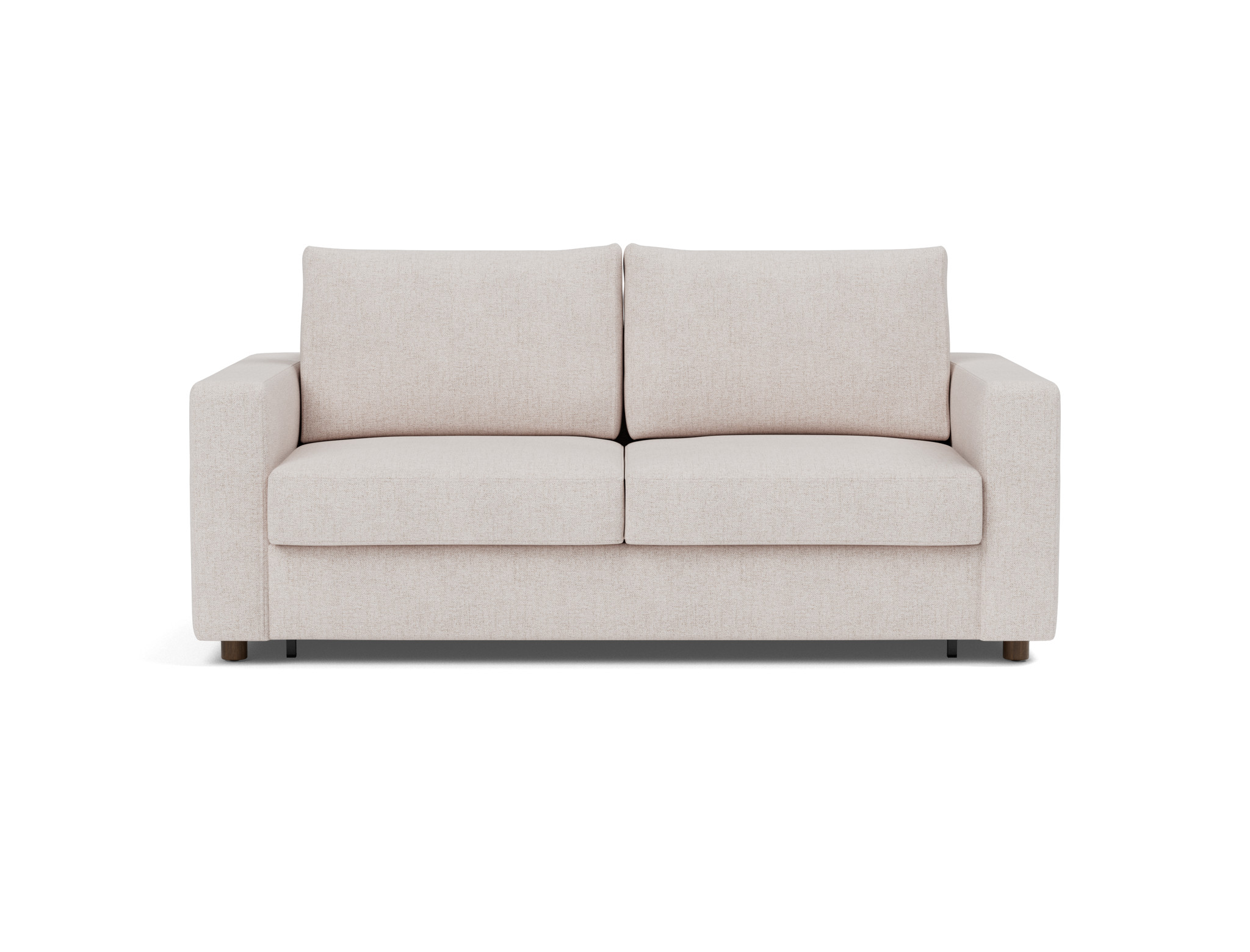 Schlafsofa Neah mit Standard-Armlehnen 160 Strukturierter Stoff Weda 300-Weda-Sand