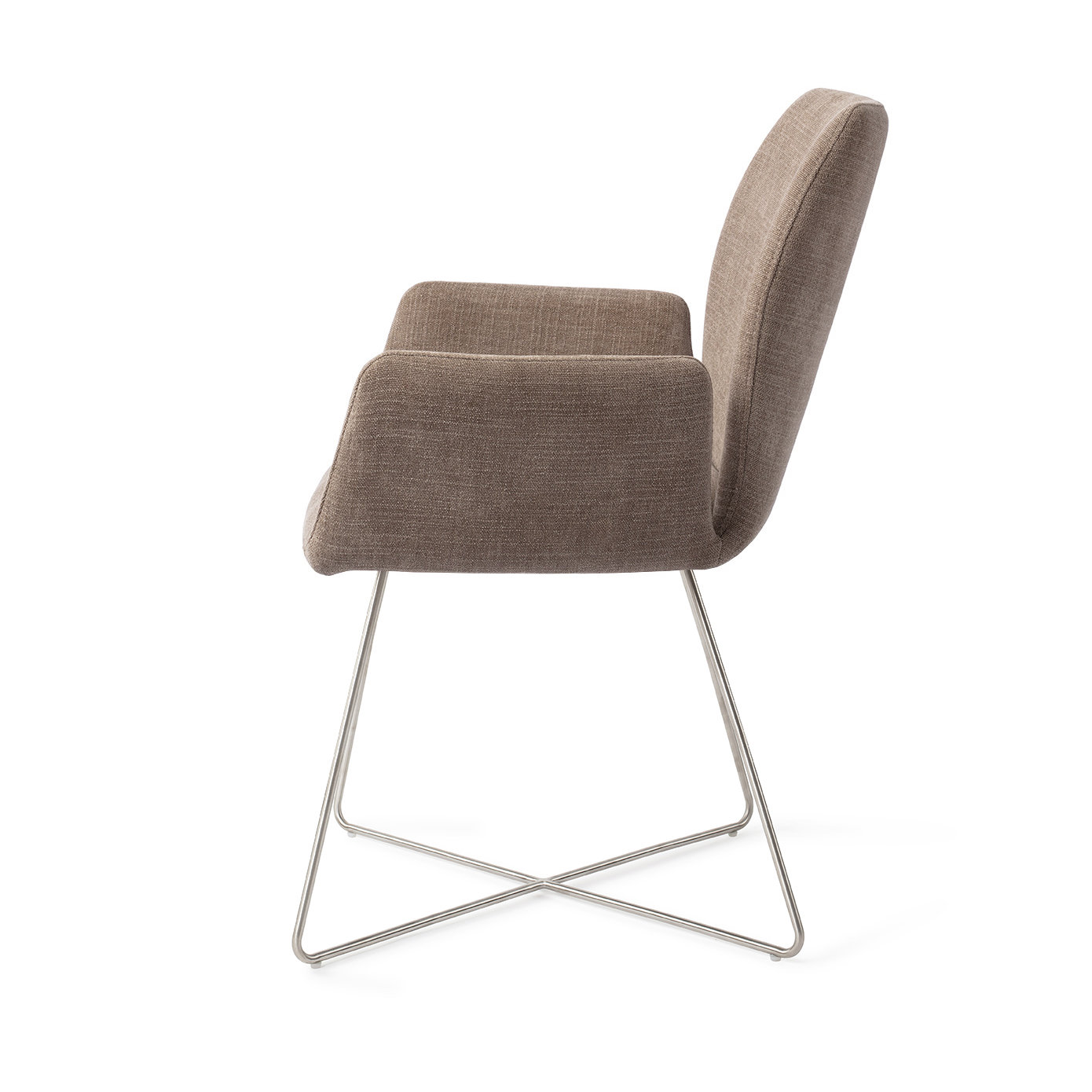 Jesper Home Esszimmerstuhl Misaki Mocha Mist Cross Stahl