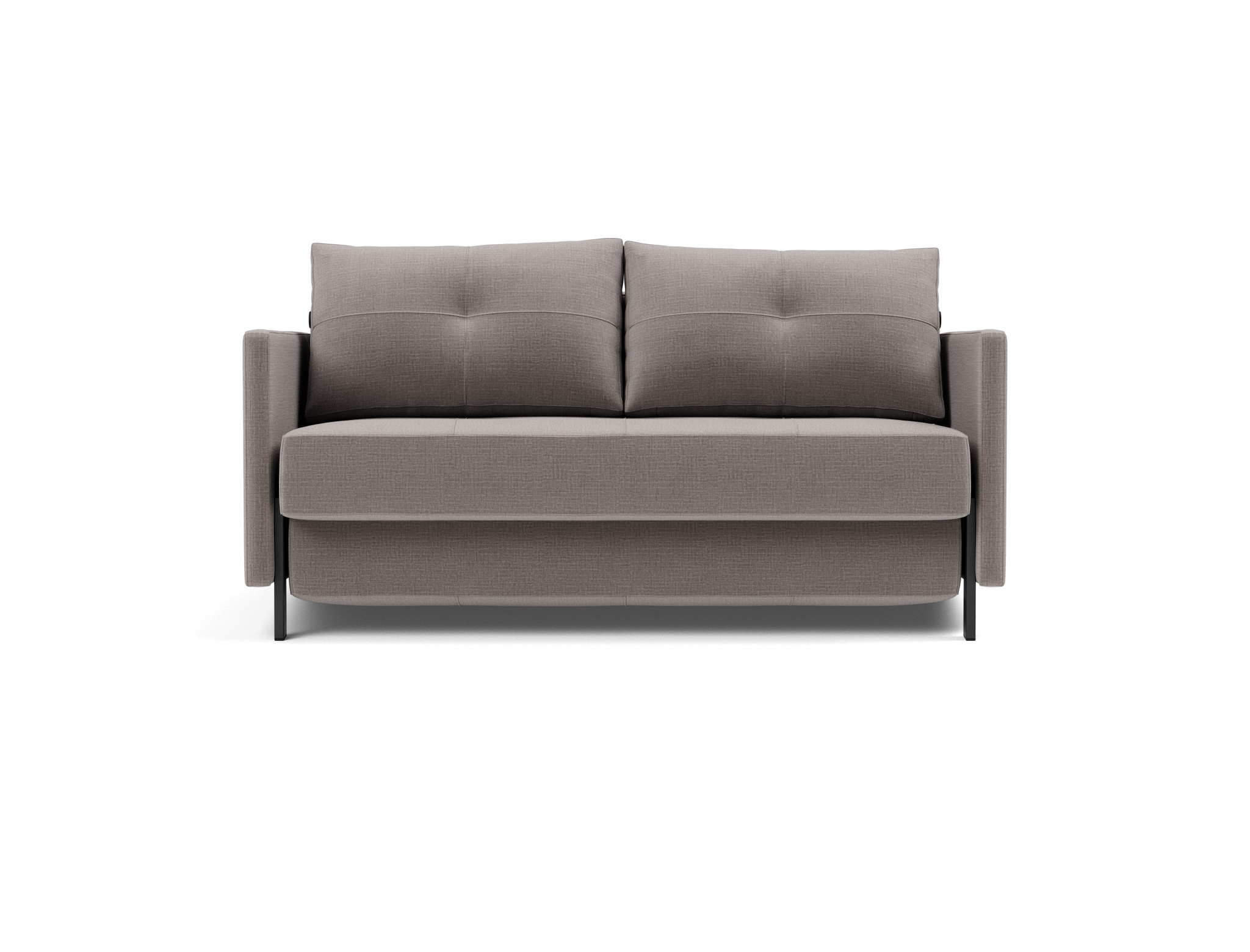 Schlafsofa Cubed mit Armlehnen 140 Chenille Esina 418-Truffle