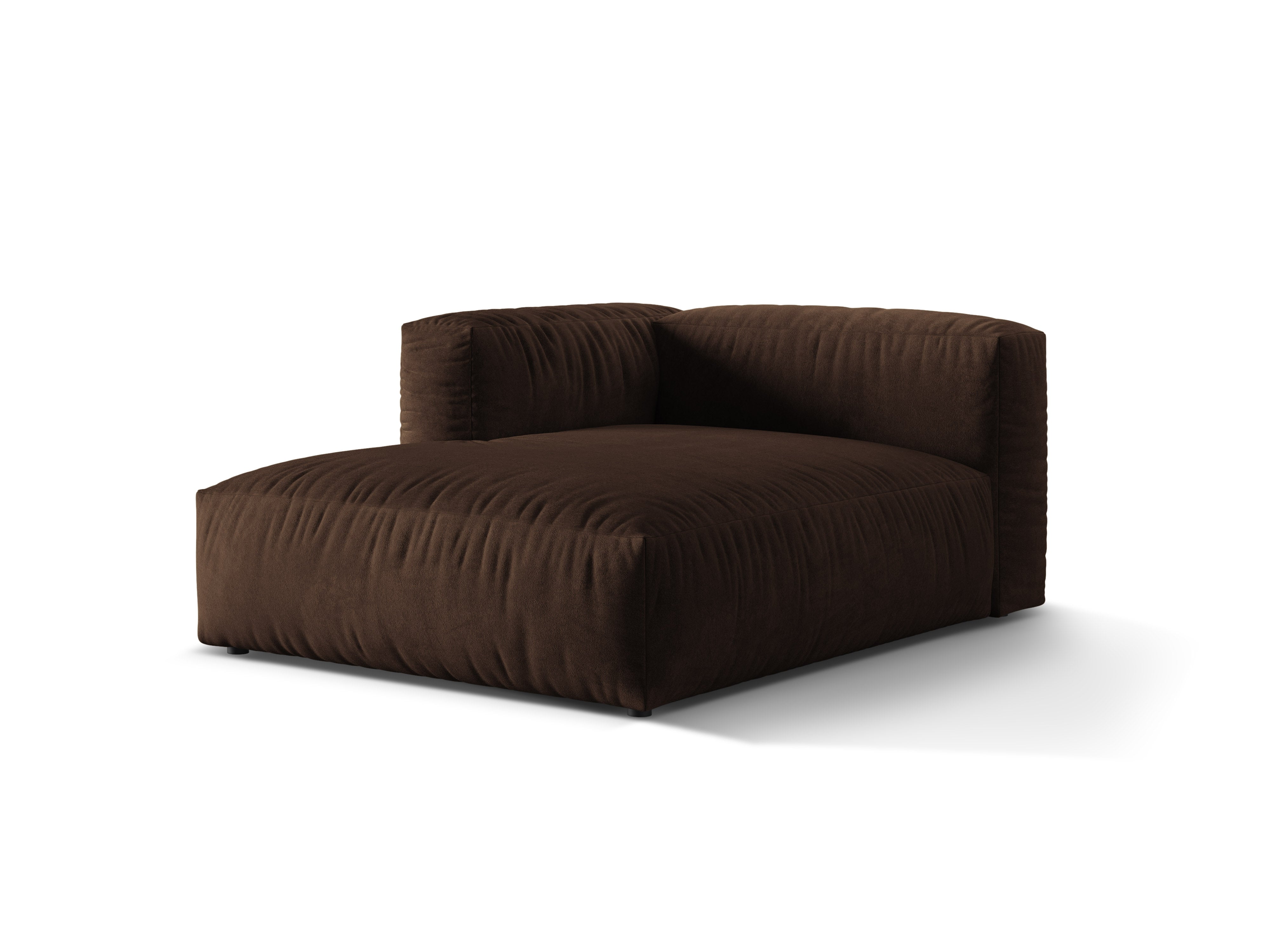 Micadoni Recamiere Martina 1-Sitzer Samt Vogue Schokolade Links